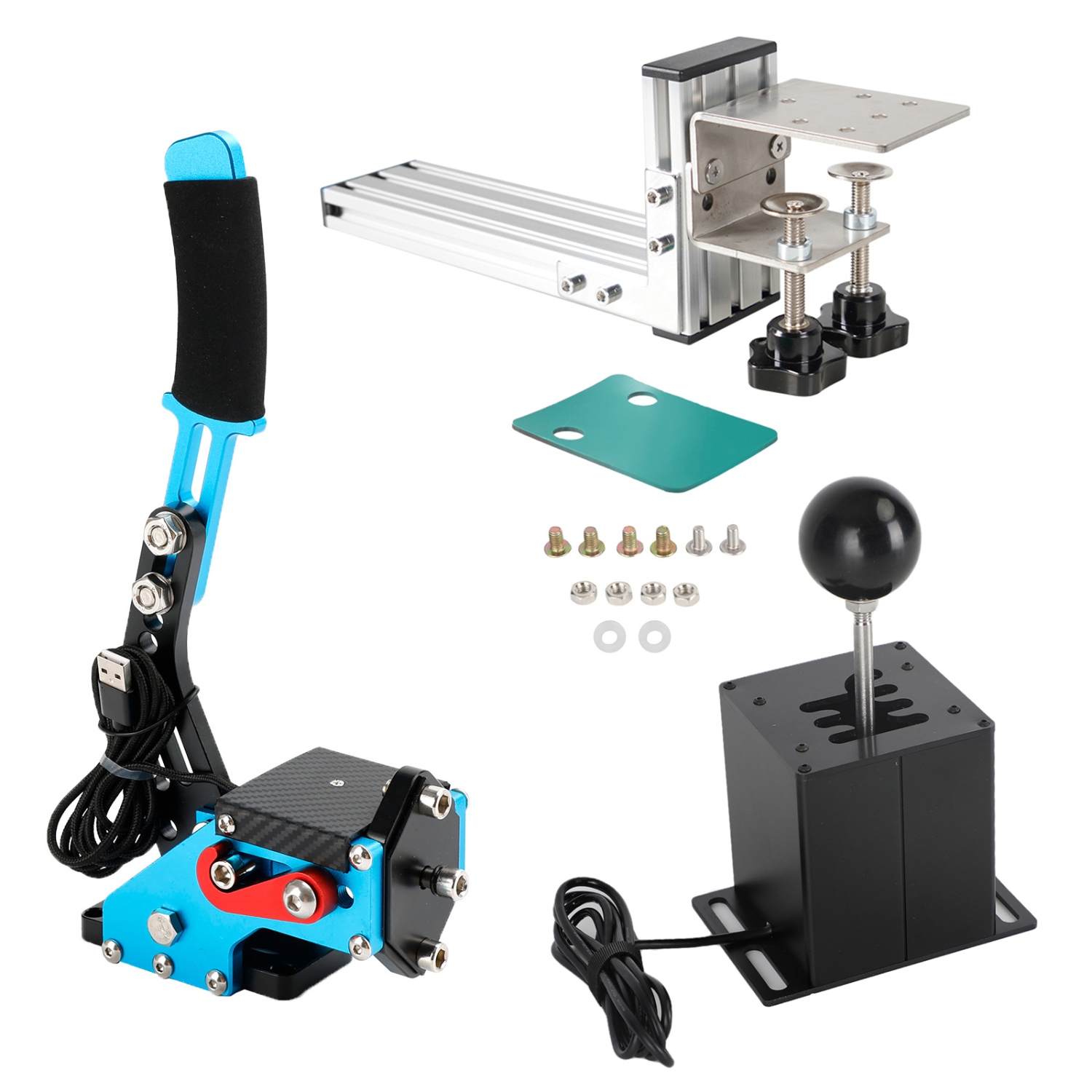 USB Handbrake with L Clip and 6+R H Shifter for Logitech G25 G27 G29 Racing Game