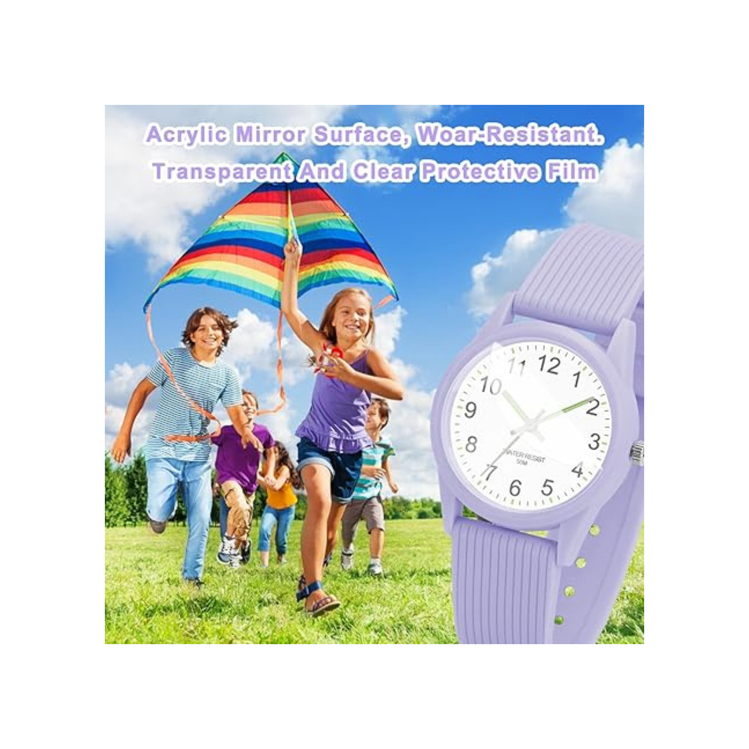 Analog Kids Watches for Girls Boys Kids Watches Learning Time 50M Waterproof Children Watch Easy to Read for Ages 4-12 Kids Great Birthday Gifts