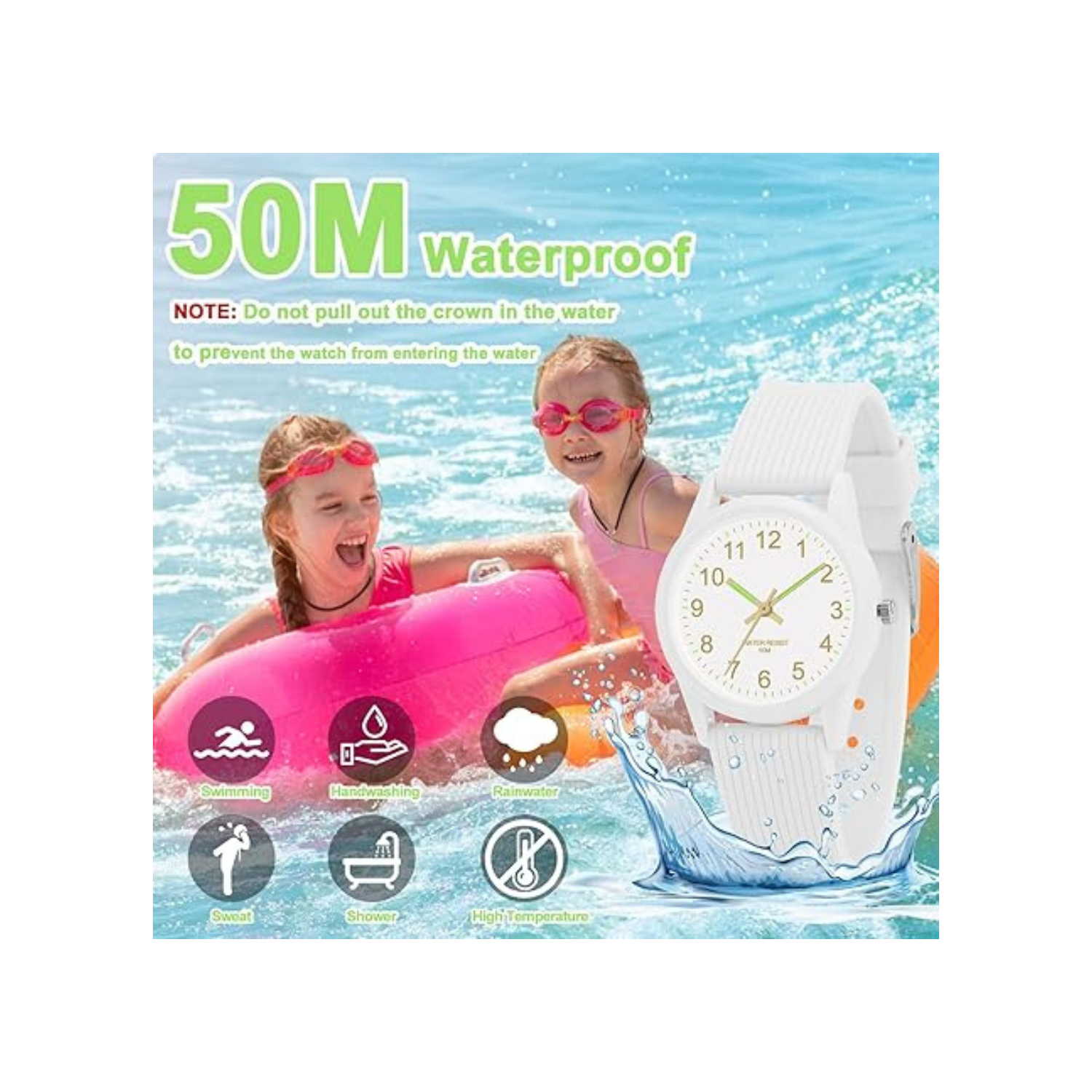 Analog Kids Watches for Girls Boys Kids Watches Learning Time 50M Waterproof Children Watch Easy to Read for Ages 4-12 Kids Great Birthday Gifts