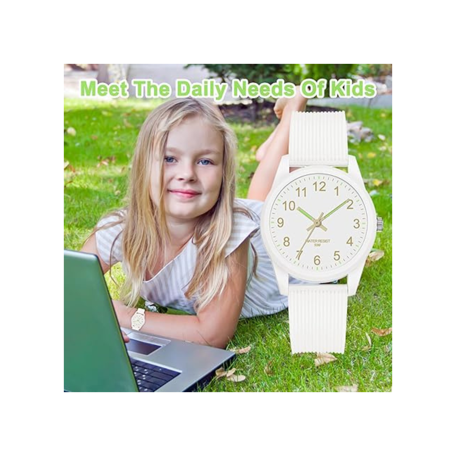 Analog Kids Watches for Girls Boys Kids Watches Learning Time 50M Waterproof Children Watch Easy to Read for Ages 4-12 Kids Great Birthday Gifts