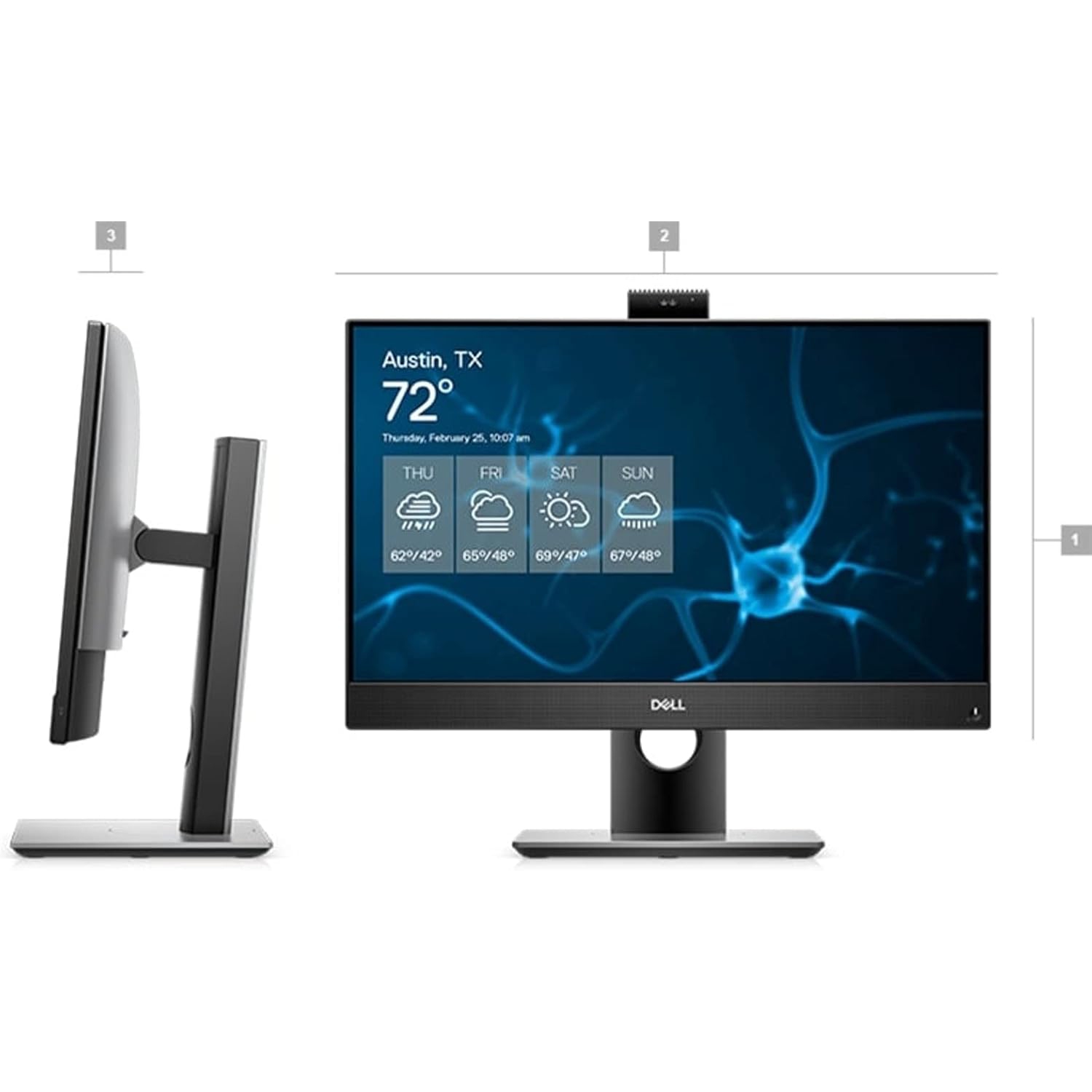 Dell Optiplex 7480 AIO | 23.8" 1920x1080 FHD | Core i5-10500 - 256GB SSD Hard Drive - 16GB RAM | 6 cores @ 4.5 GHz Win 11 Pro