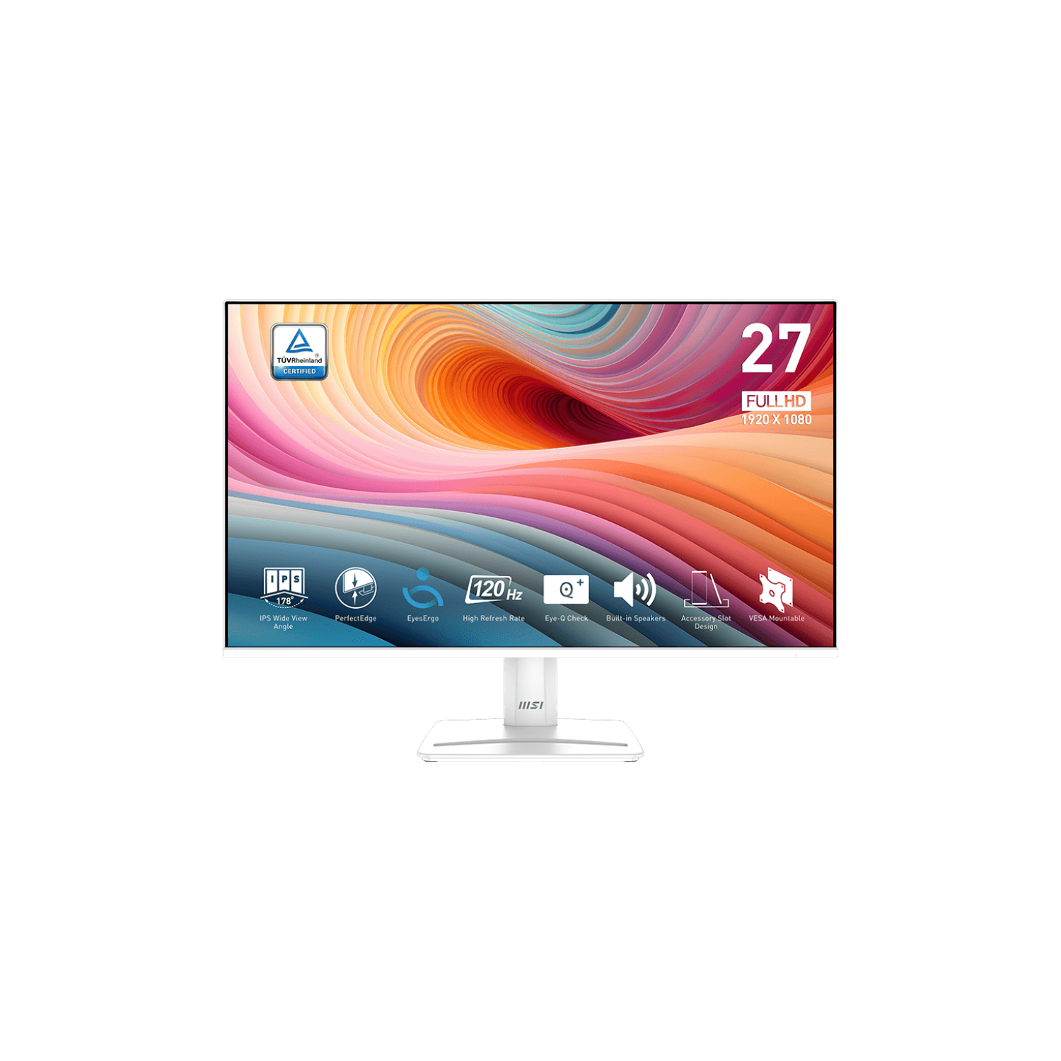 Moniteur professionnel IPS inclinable 1920 x 1080 120&nbsp;Hz 1&nbsp;ms (MPRT)/4&nbsp;ms (gris à gris) de 27&nbsp;po de MSI (PRO-275&nbsp;W E2)