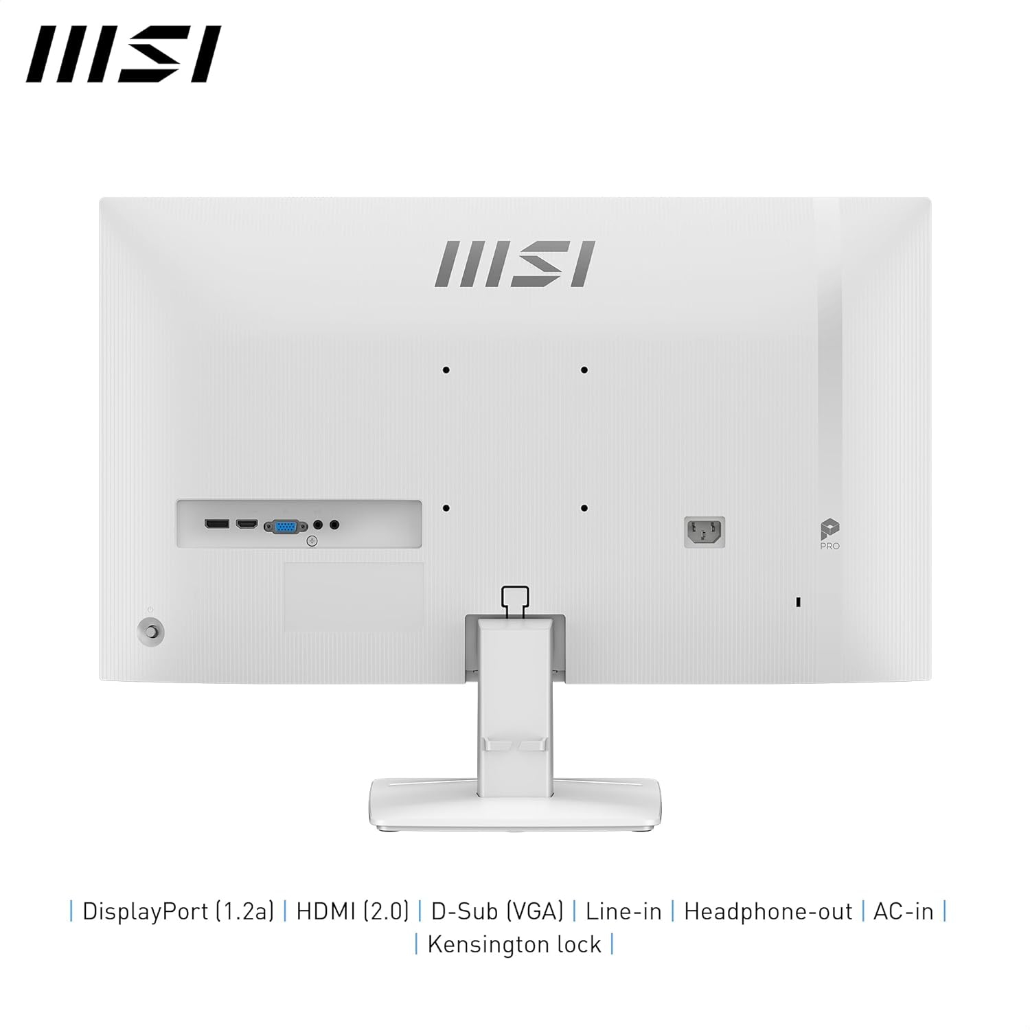 Moniteur professionnel IPS inclinable 1920 x 1080 120&nbsp;Hz 1&nbsp;ms (MPRT)/4&nbsp;ms (gris à gris) de 27&nbsp;po de MSI (PRO-275&nbsp;W E2)