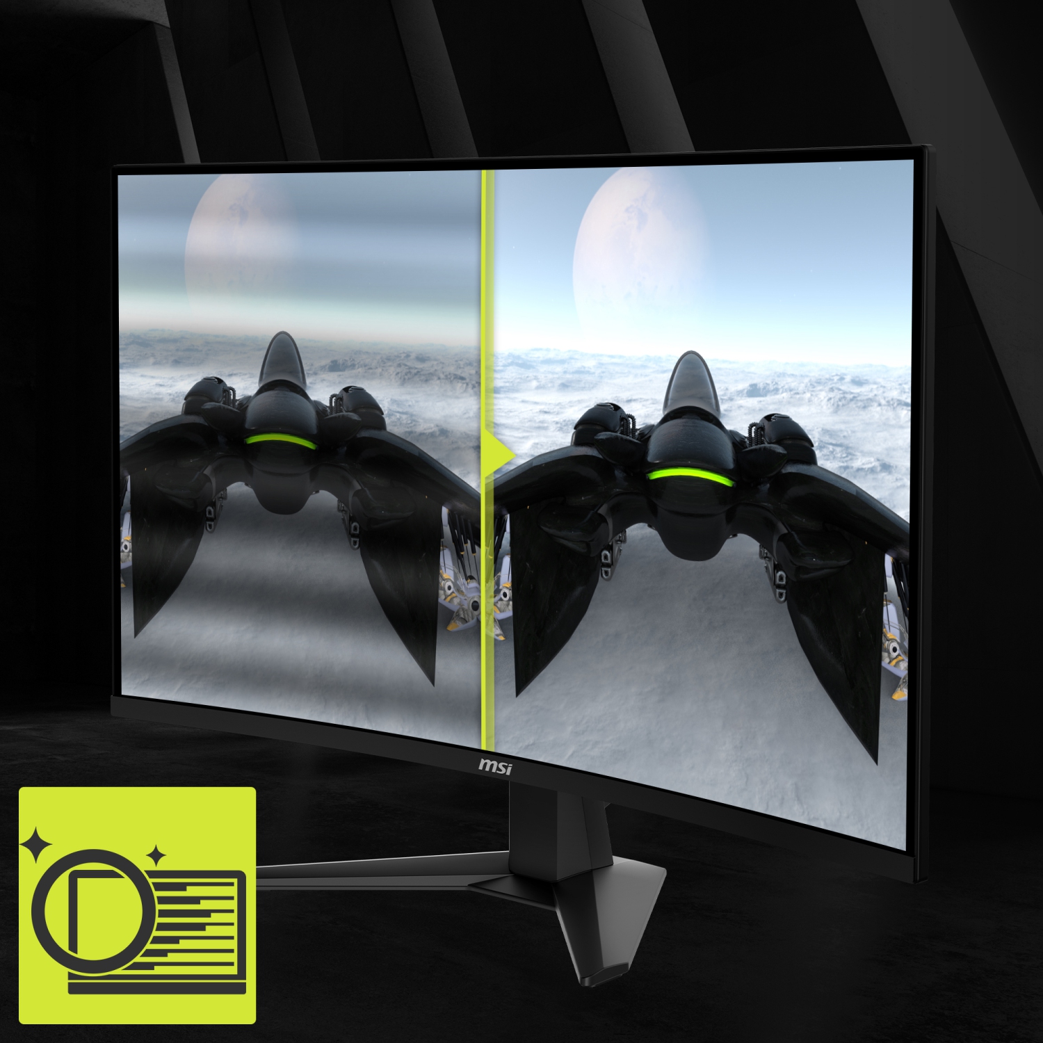 Moniteur de jeu inclinable incurvé à alignement rapide 1500R 180&nbsp;Hz 27&nbsp;po 2560 x 1440 0,5&nbsp;ms (gris à gris) de MSI (MAG 274CQF)