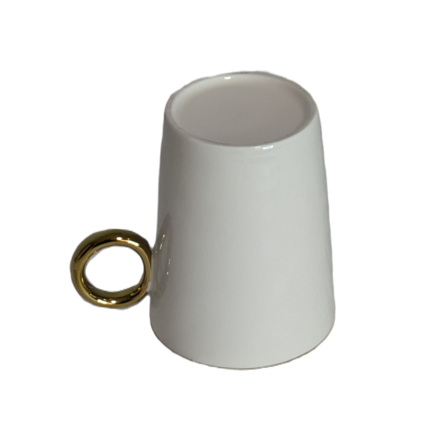 380ml Simplicity Collection White Porcelain Gold Trim Coffee Mug