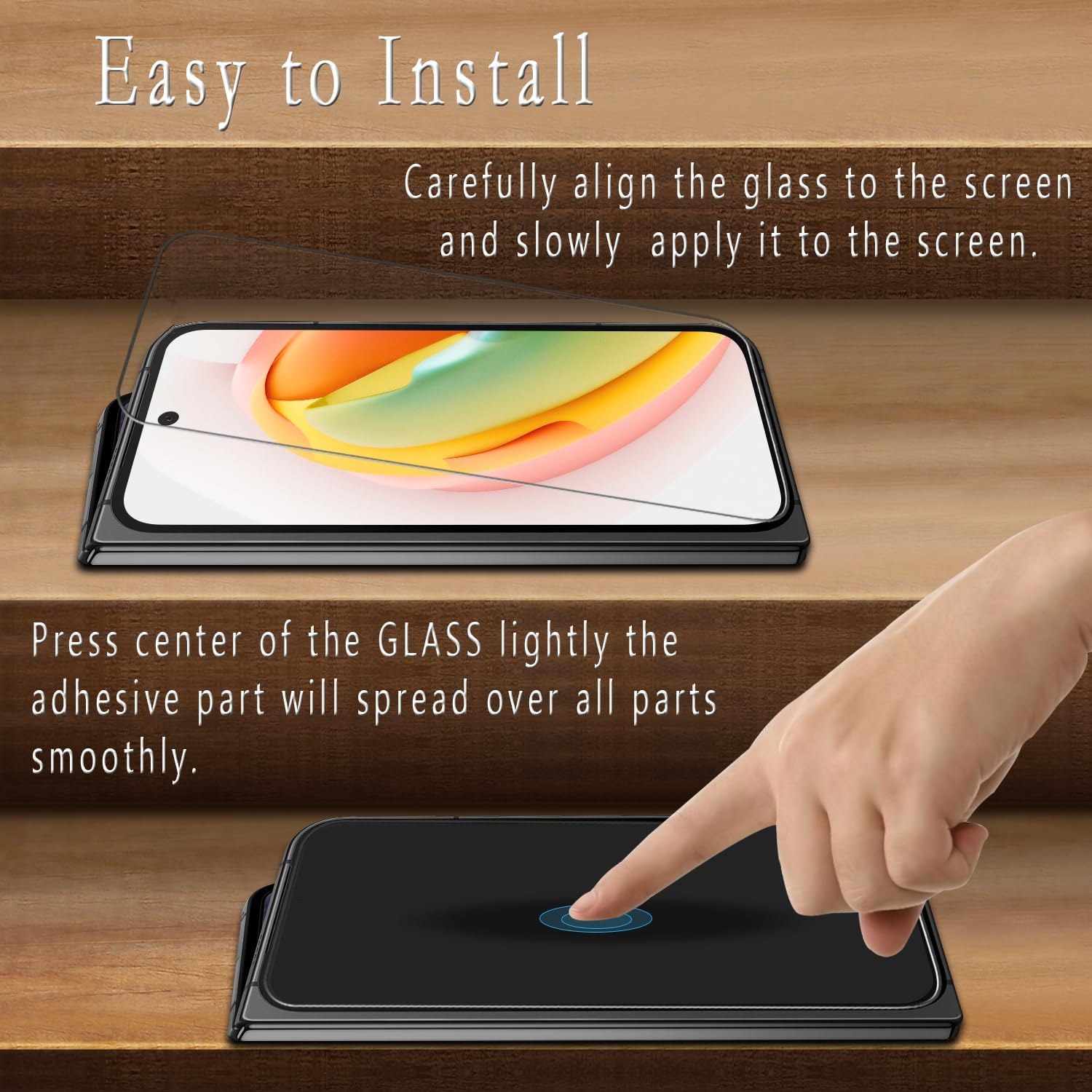 [2 Packs] Protecteur d'écran en verre trempé Premium de CS pour Pixel 9 Pro Fold de Google, étui et sans bulles