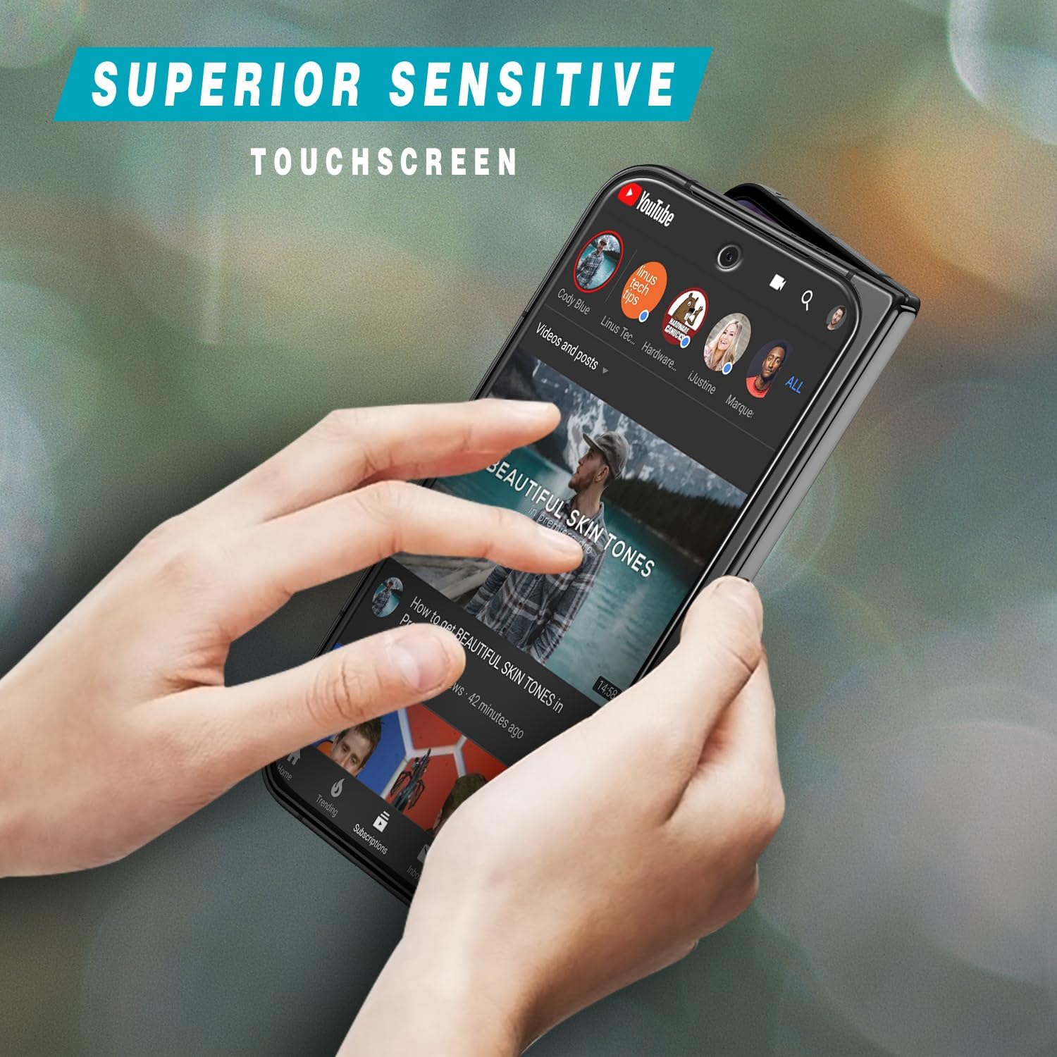 [2 Packs] Protecteur d'écran en verre trempé Premium de CS pour Pixel 9 Pro Fold de Google, étui et sans bulles