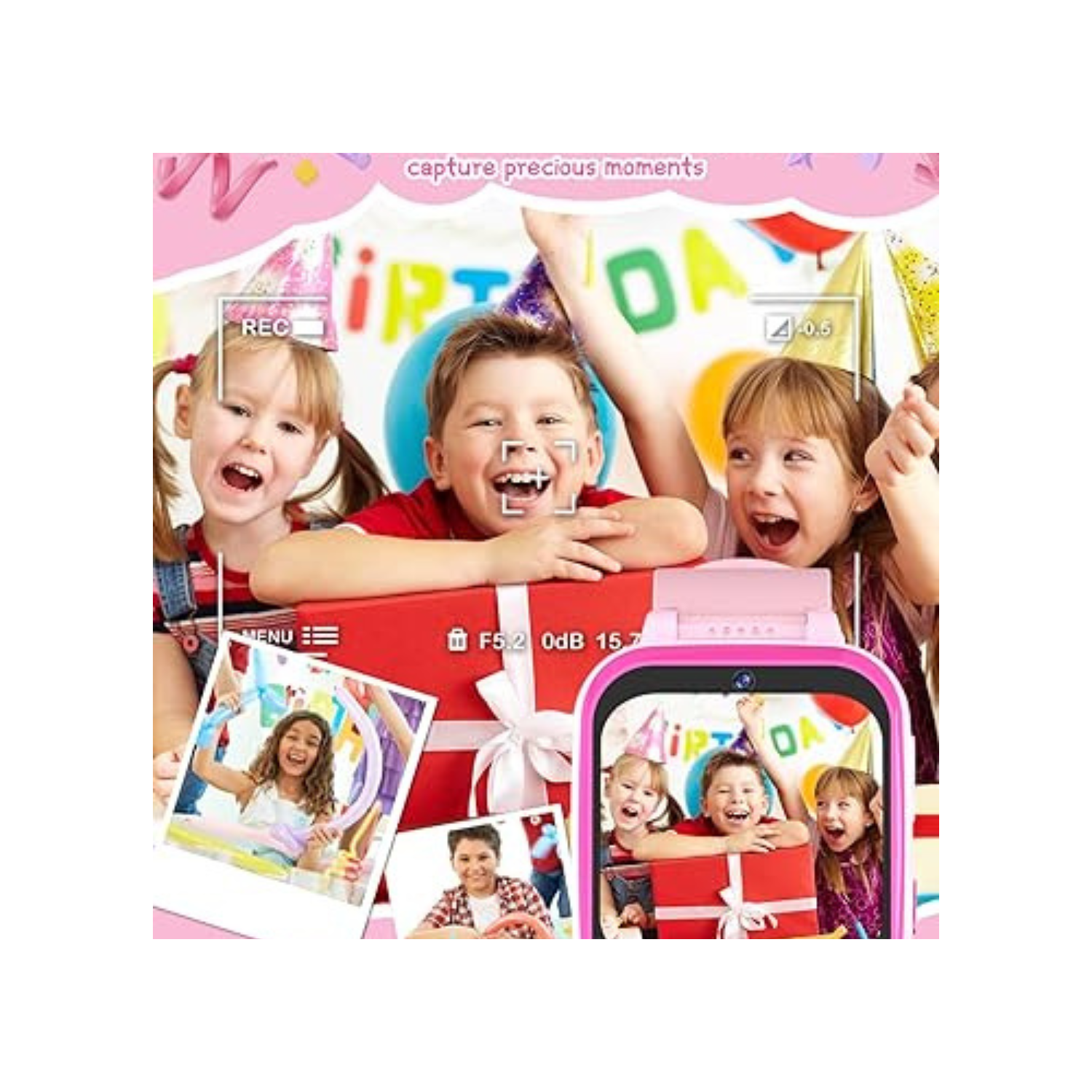 Kids Smart Watch for Boys Girls, Kids Fitness Activity Tracker Watch 1.54'' Screen with Pedometer Flashlight Camera Calculator Alarm Clock 16