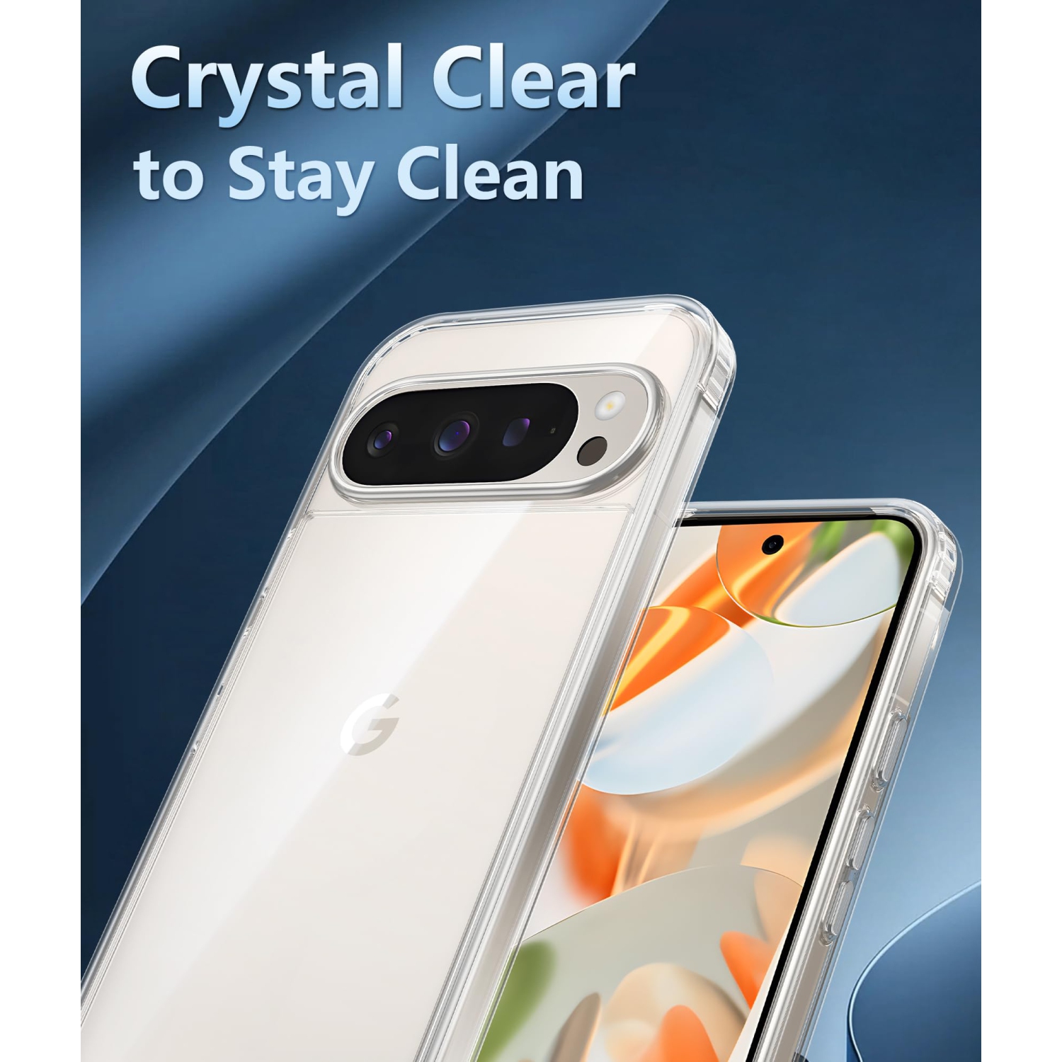 Google Pixel 9 Case: Pixel 9 Pro Non-Yellowing Clear Slim Case | Rugged Anti-Drop Shockproof Scratch Protective Thin Transparent Crystal Cell Phone