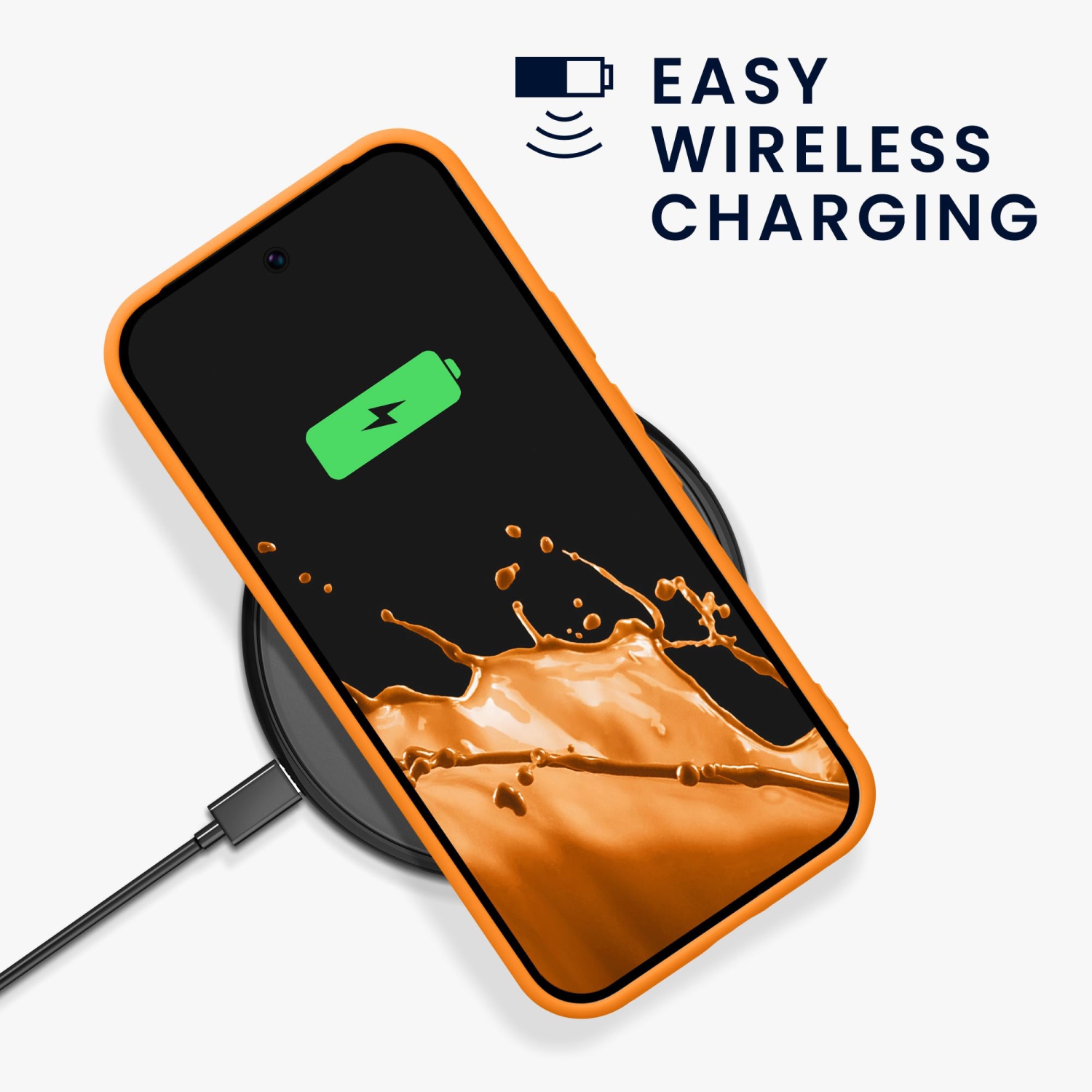 Étui de kwmobile compatible avec Google Pixel 9 - Étui protecteur mince en TPUR pour téléphone - Fini mat doux - Orange fruité