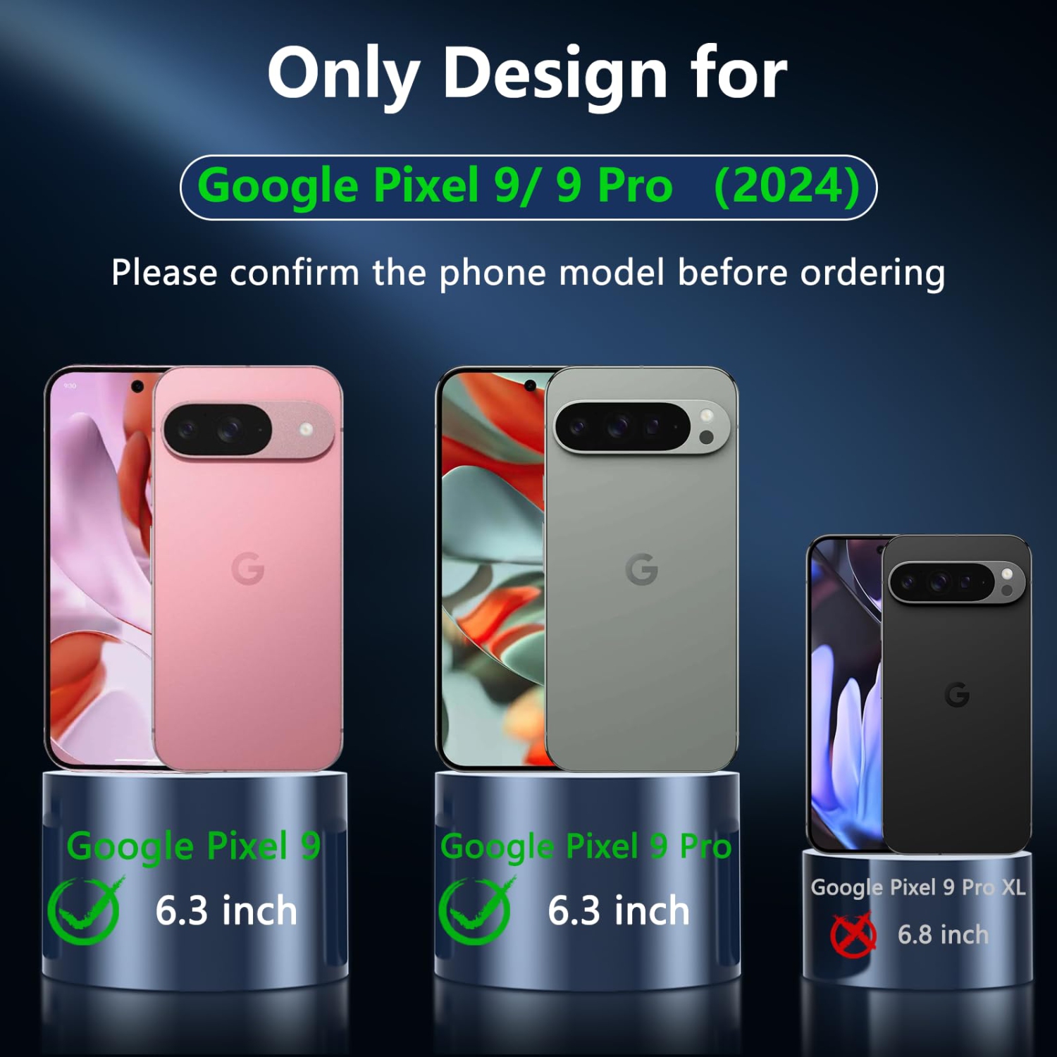 Étui pour Pixel 9/Pixel 9 Pro de Google avec protecteur d'écran, dos magnétique translucide, protection antichoc de qualité militaire, étui de