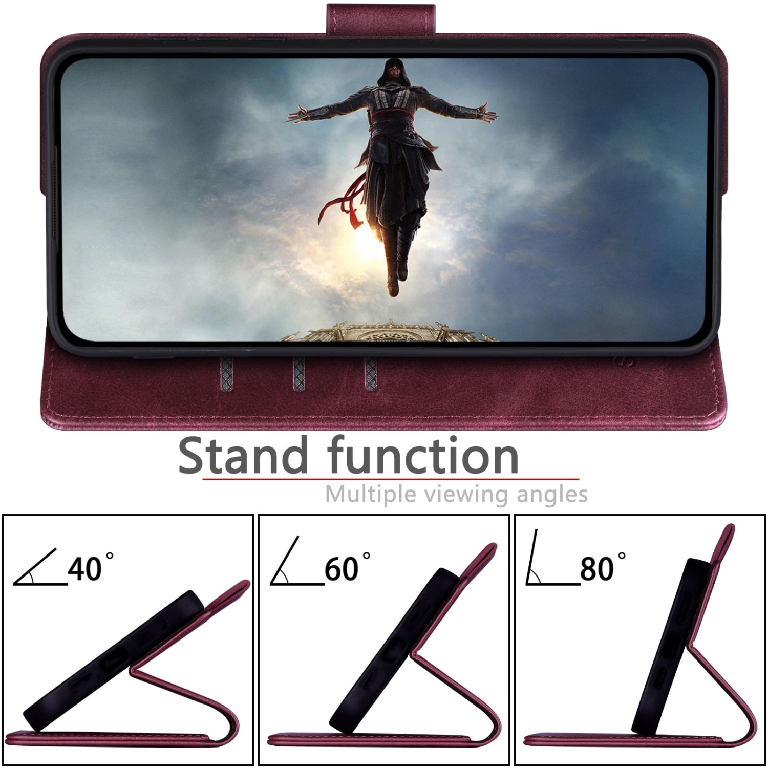 Google Pixel 9 5G/Google Pixel 9 Pro 6,3 Étui portefeuille avec porte-carte de crédit anti-RFID, Flip Book PU Étui protecteur en cuir Femmes pour