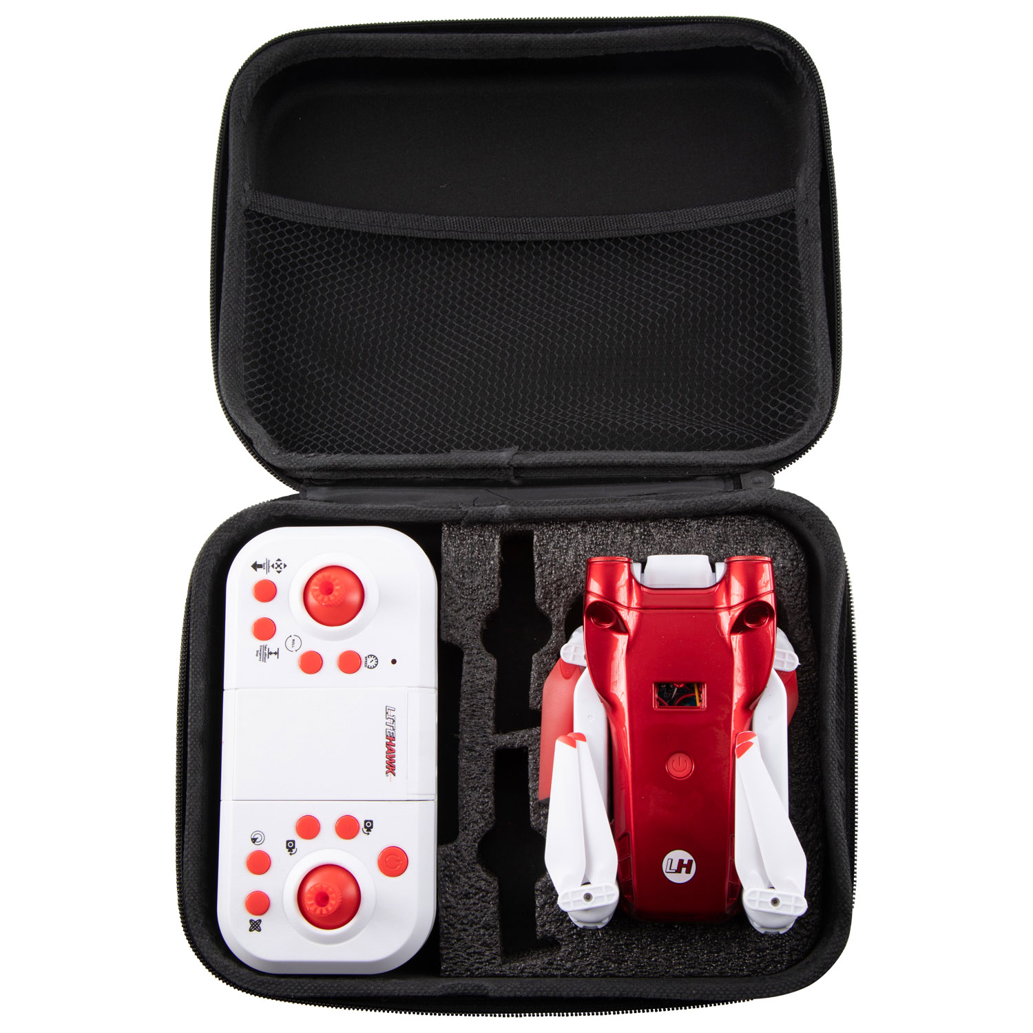 Drone HD Ally de LiteHawk avec caméra - Rouge/Blanc