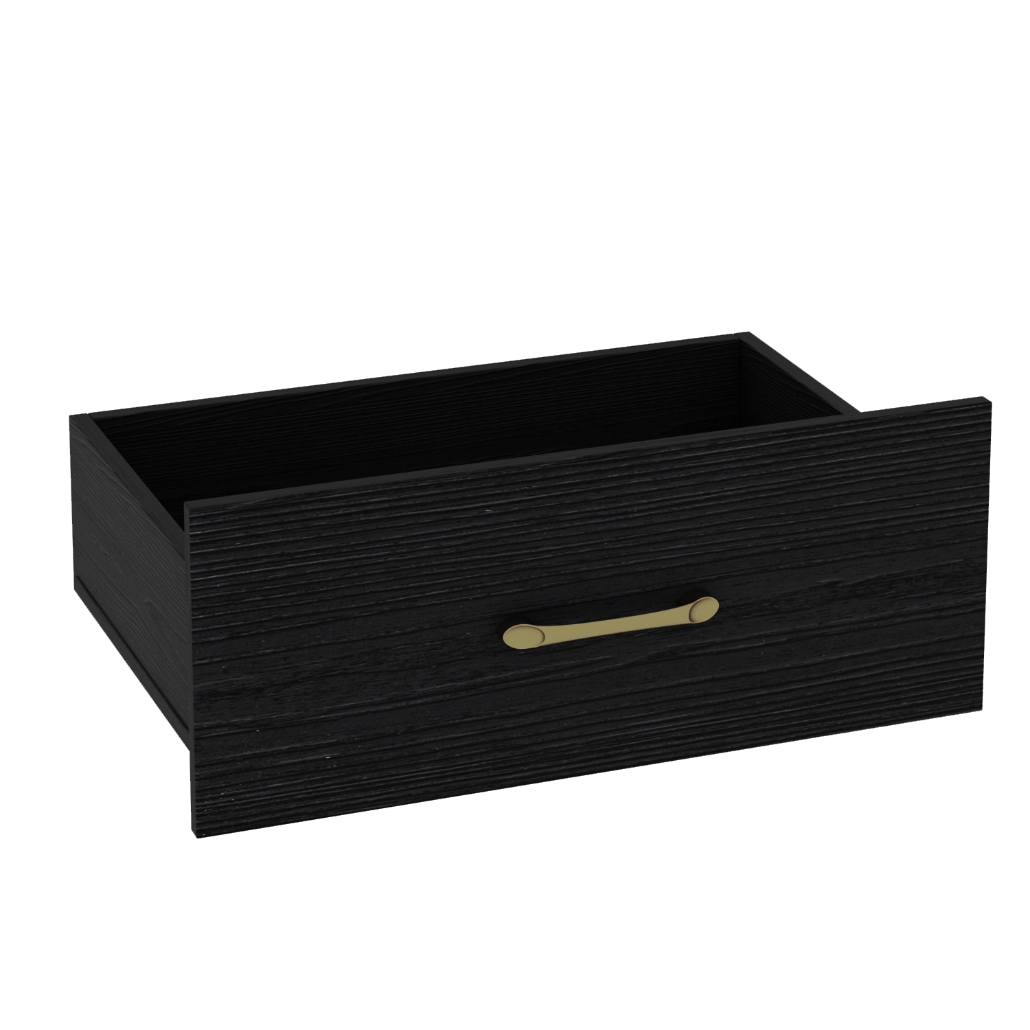 Homsee Modern Dresser with 9 Spacious Drawers, Stylish Freestanding Storage Cabinet with Gold Handles,Black