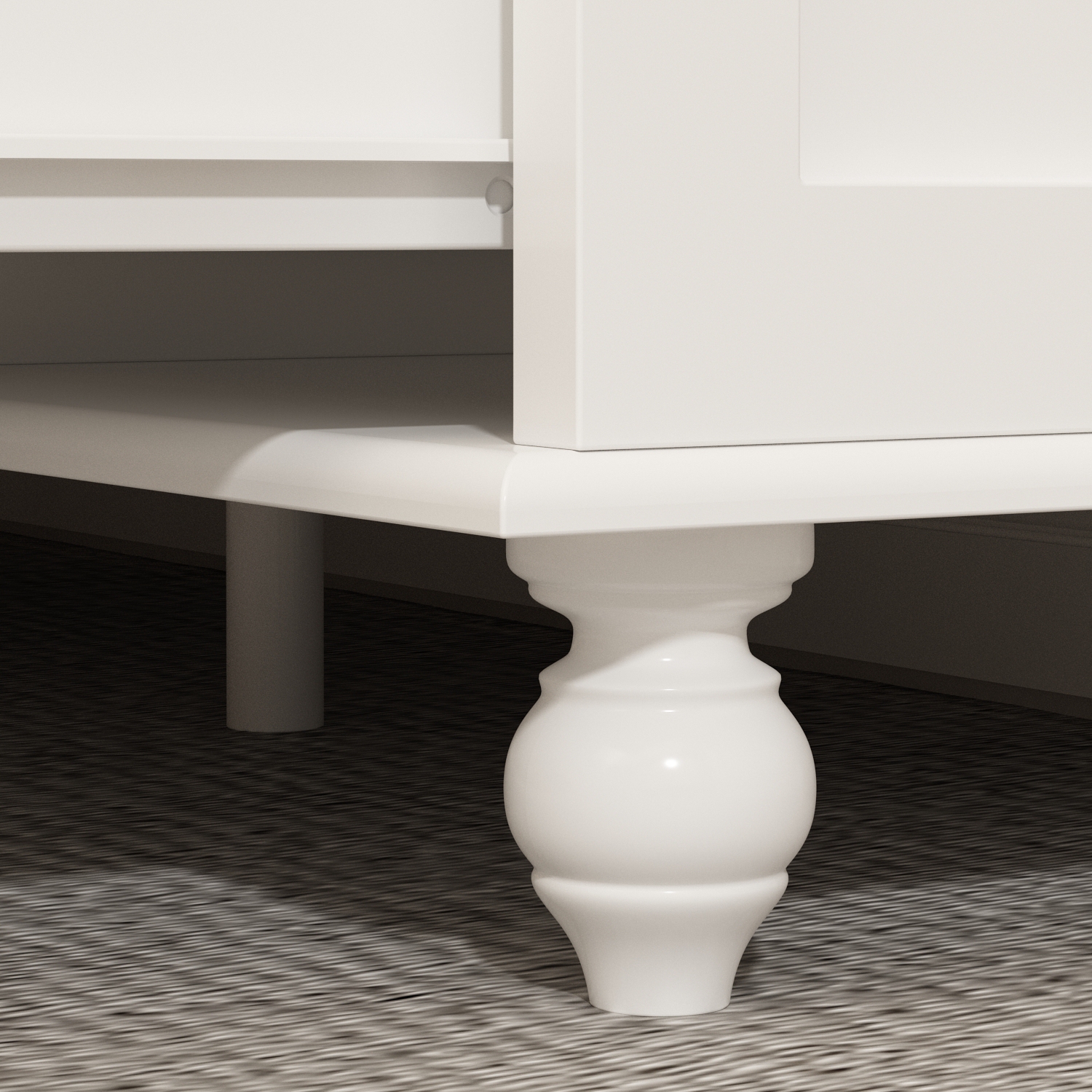 Homsee 9-Drawer Wooden Chest of Drawers, Modern European Style,White