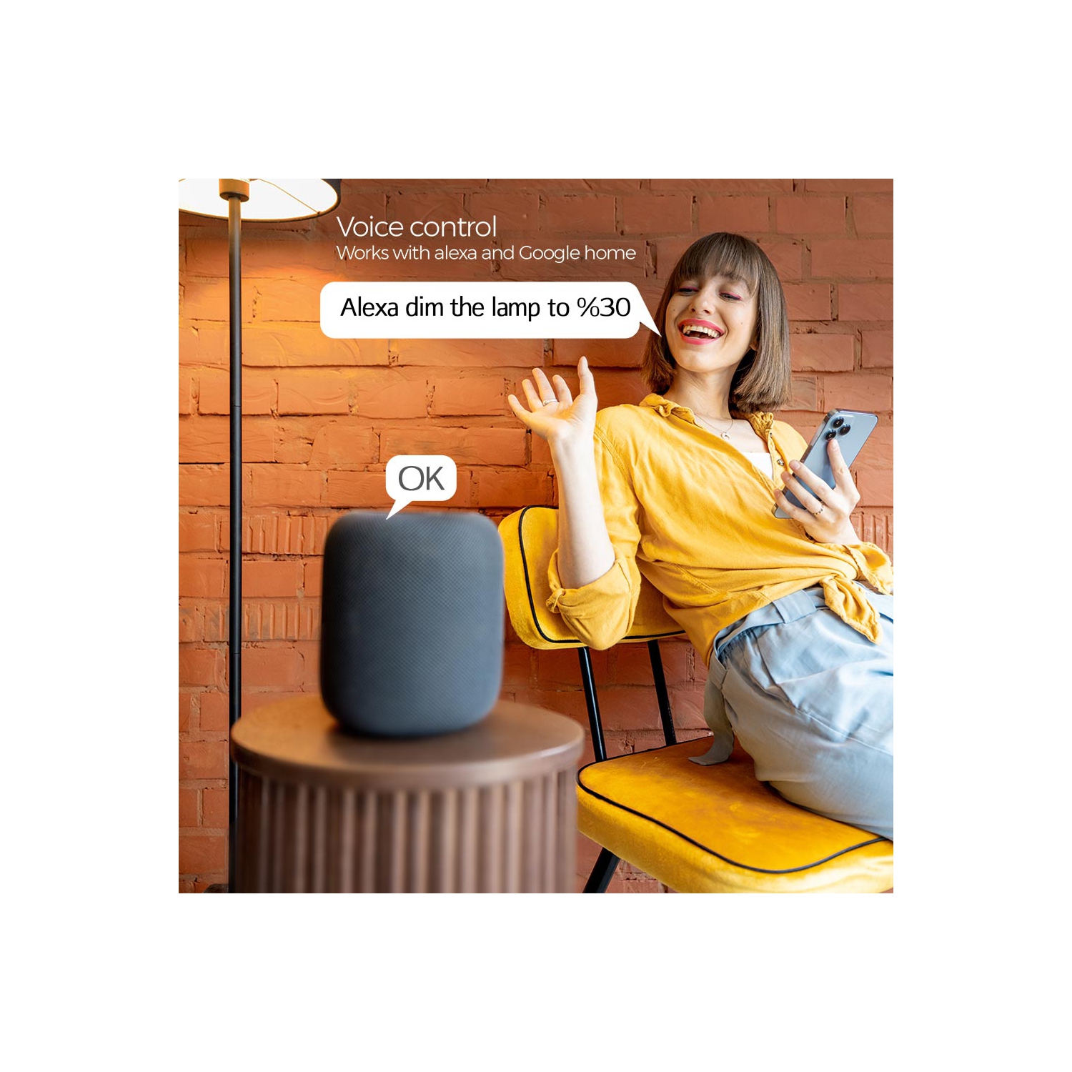 Zare Smart Light Bulbs, Compatible with Alexa and Google Assistant, Dimmable Color Changing RGB Smart Bulbs, 9W 806 Lumens, 2.4Ghz Bluetooth Wi-Fi,