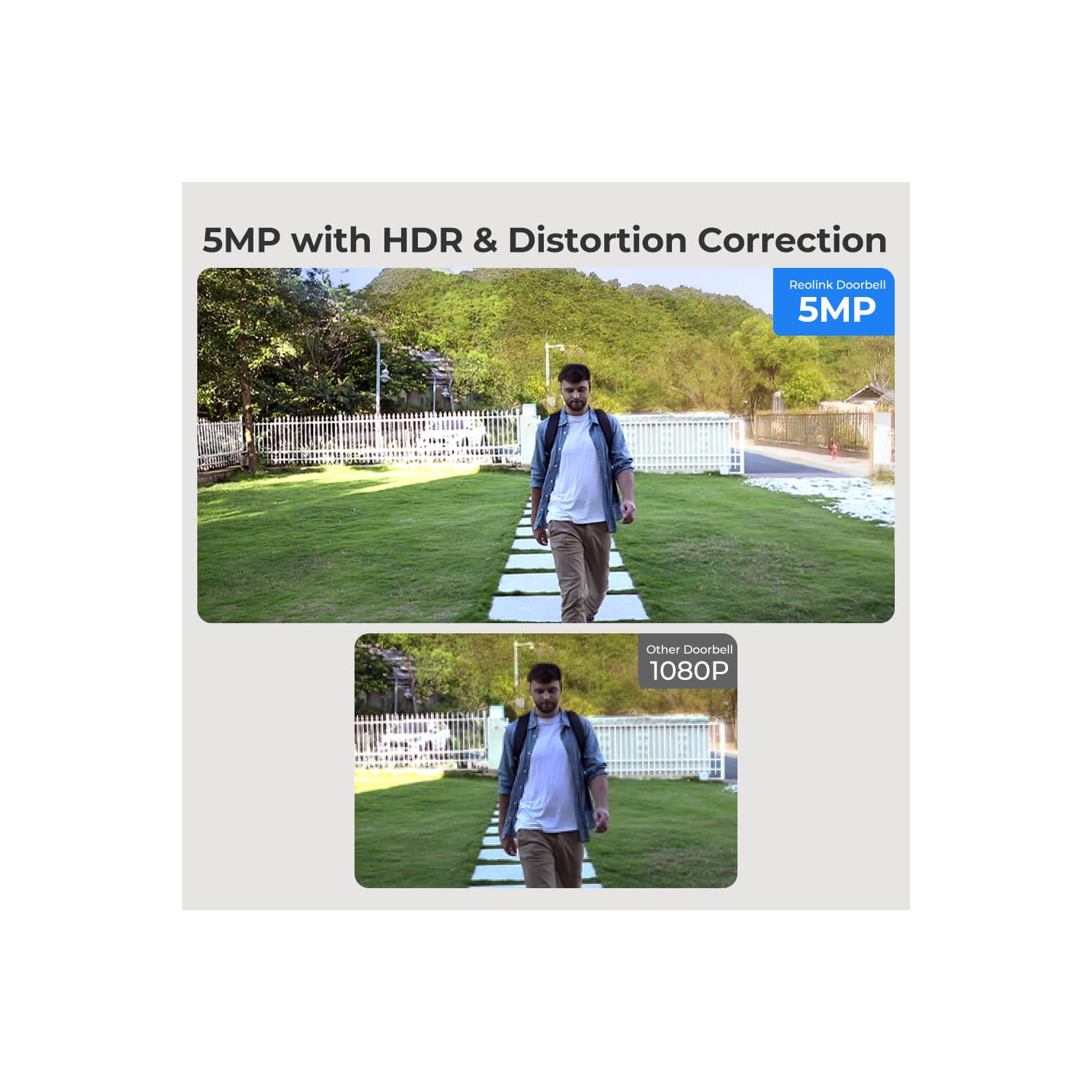 Reolink Smart Wired Doorbell with Chime, 2K HD Video, Power over Ethernet, Person Detection, Works with Reolink NVRs, Video Doorbell PoE