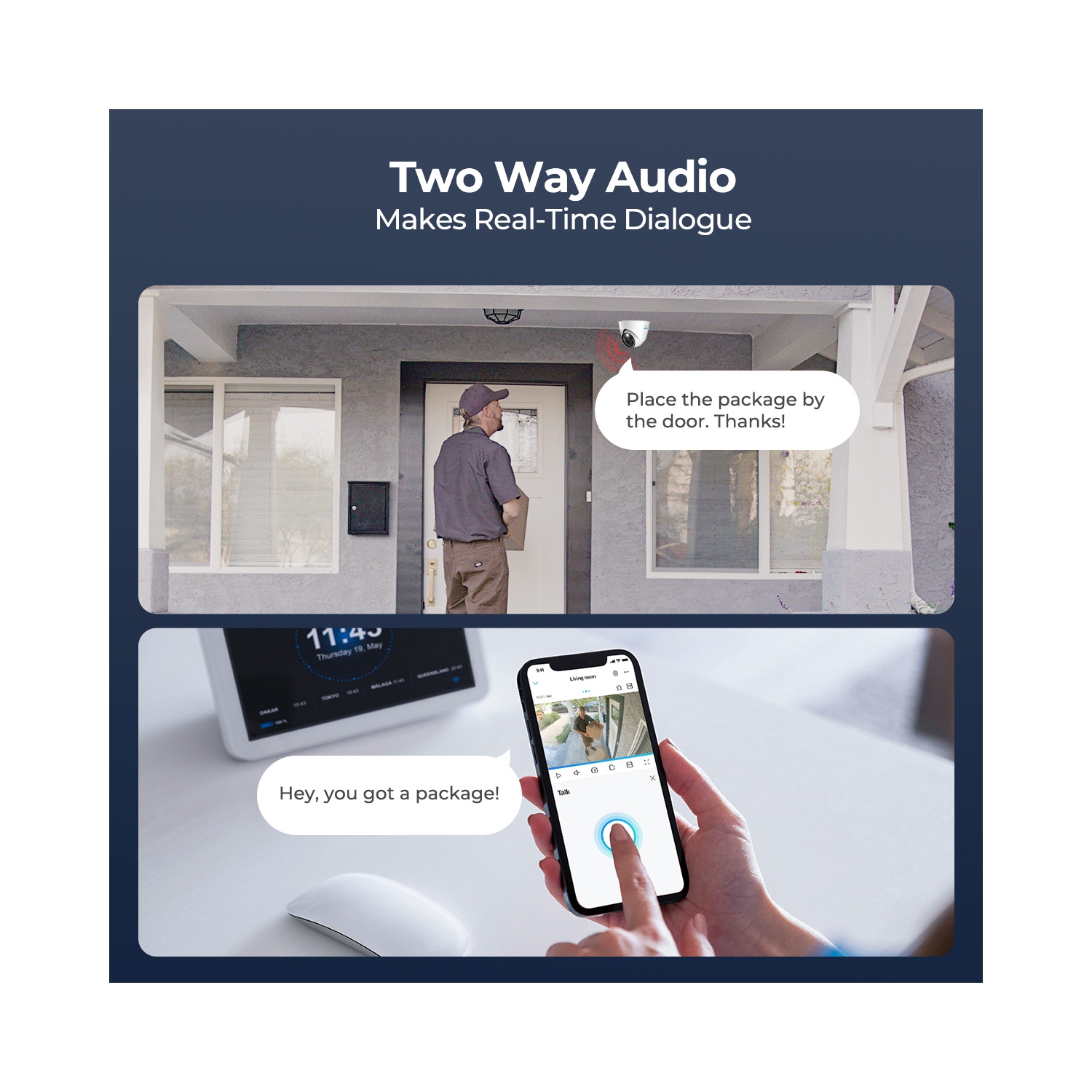 Reolink 12MP Security Camera with PoE, Person/Vehicle Detection, Two-Way Audio, Color Night Vision, RLC-1224A