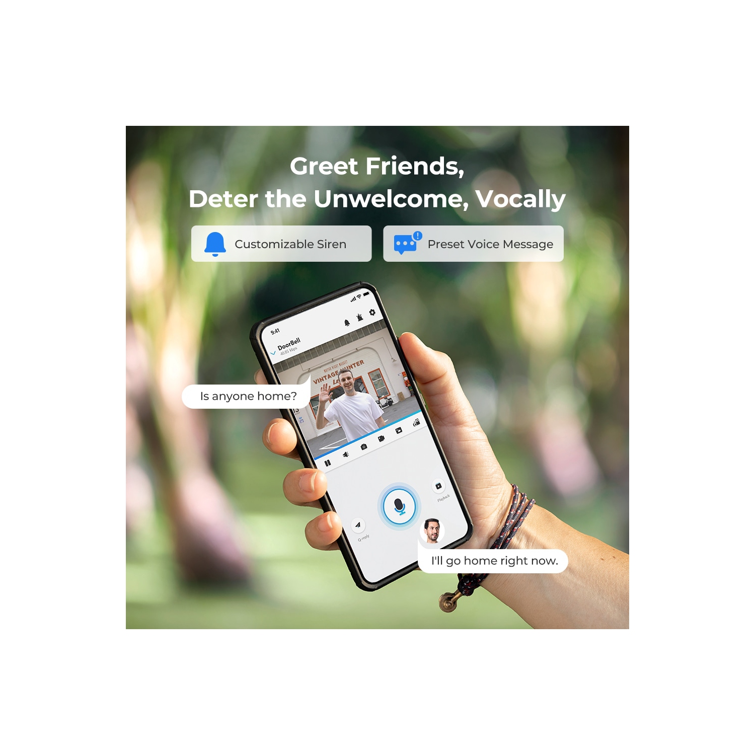 Sonnette vidéo Wi-Fi, sonnette vidéo intelligente Wi-Fi 2K+ avec fil, carillon, détection de personne, caméra de sécurité de porte d'entrée de Reolink