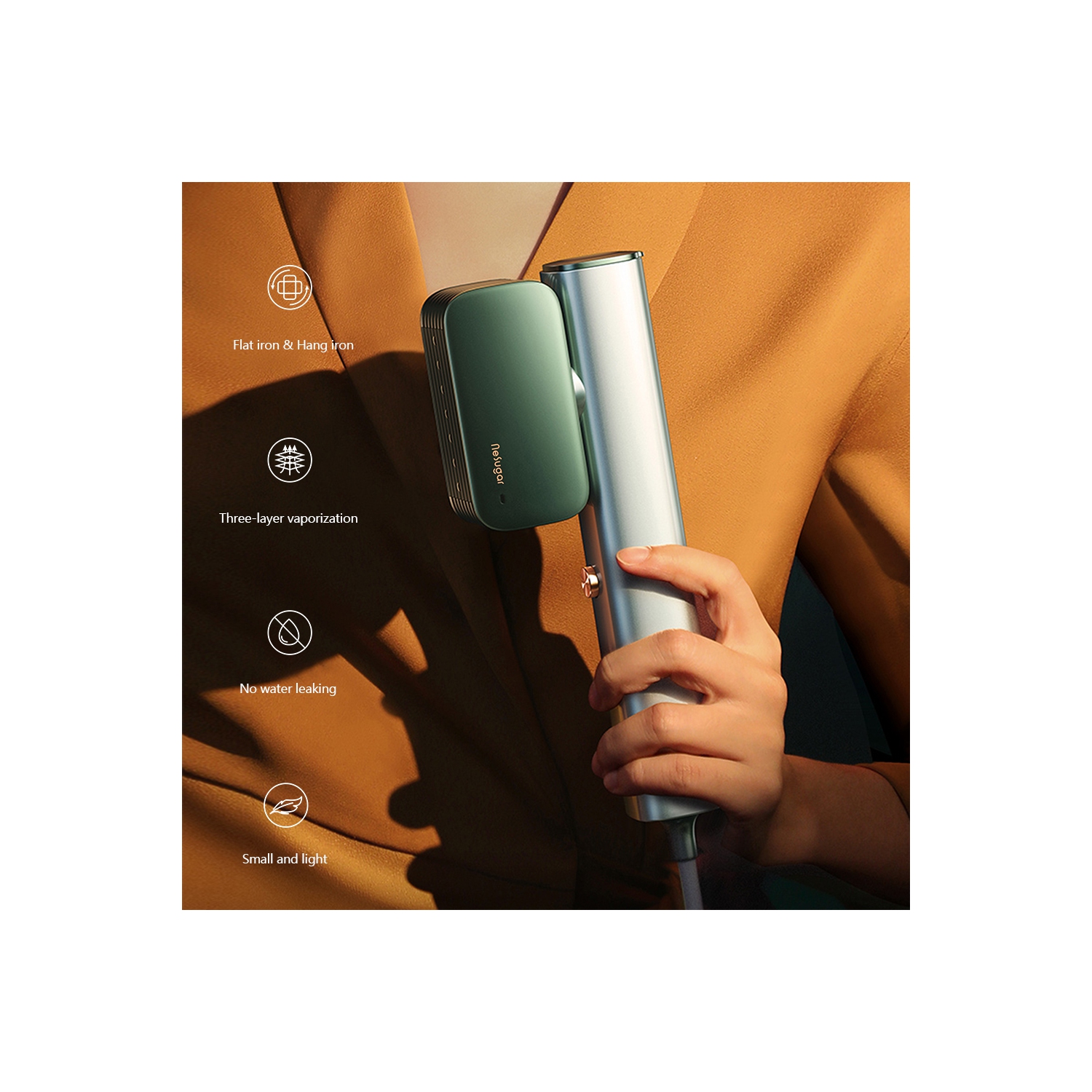 Nesugar Steamer for Clothes, Fashion Handheld Garment Steamer, 0.8lbs Lightly, 15s Fast Heat-up, 10 Minutes of Continuous Steam, Light Mini Steam