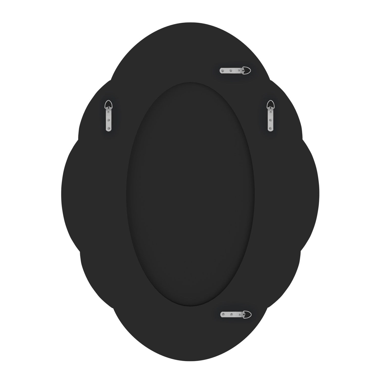 32 x 24 inch Large Modern Cloud-shape Accent Wall Mirror Decorative Silver Glass Vanity with Crush Diamond Bling Crystal Frame Edge, Home Luxury