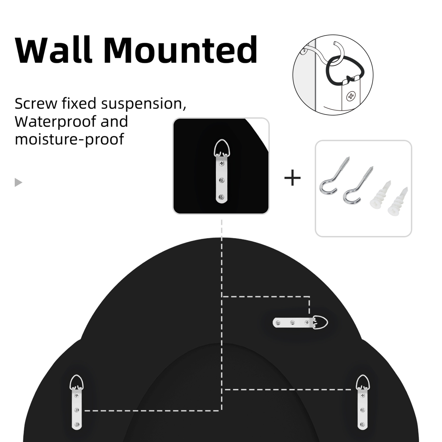 32 x 24 inch Large Modern Cloud-shape Accent Wall Mirror Decorative Silver Glass Vanity with Crush Diamond Bling Crystal Frame Edge, Home Luxury