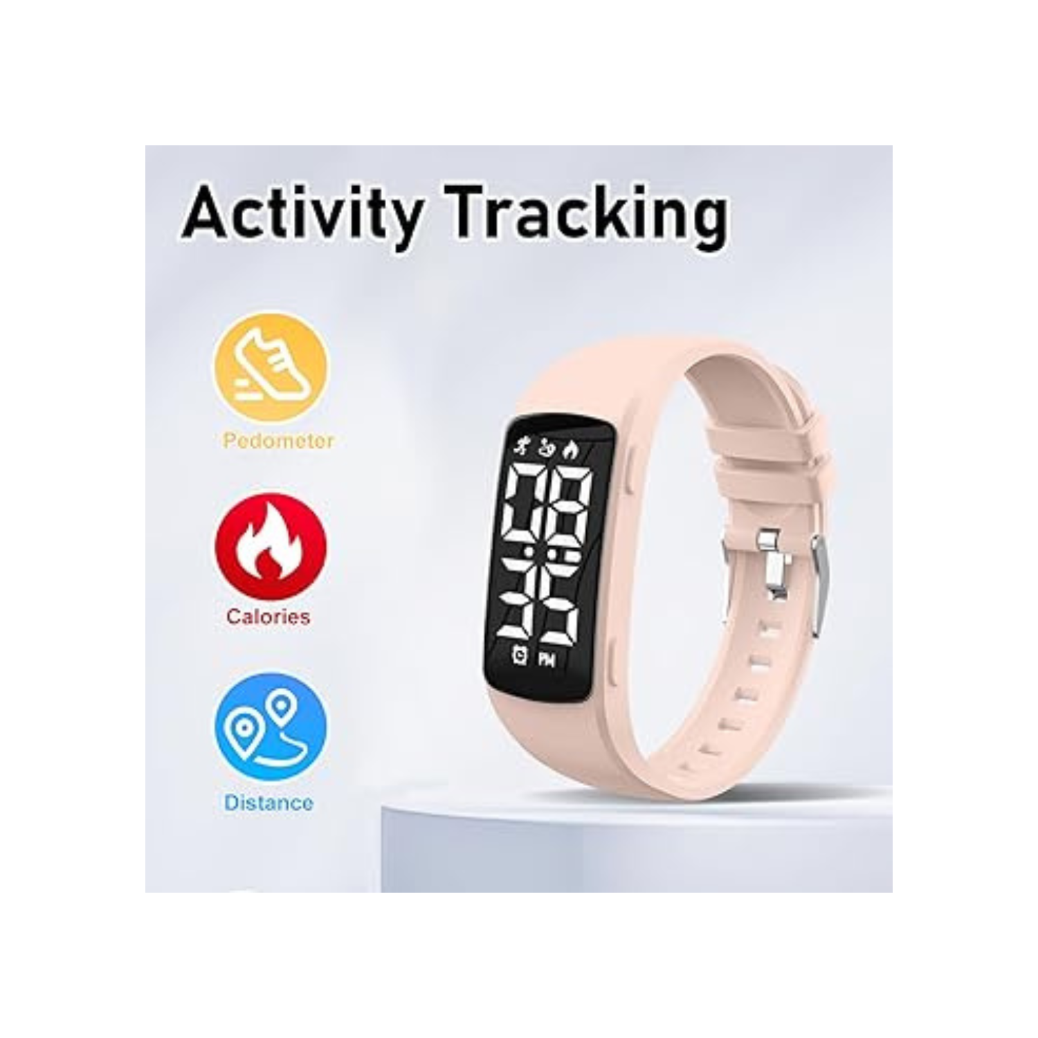 Fitness Tracker Kids Watch for Boys Girls Step Counter Pedometer Waterproof Fitness Watch Sports Activity Tracker for Kids Ideal Gifts for Teen Boys