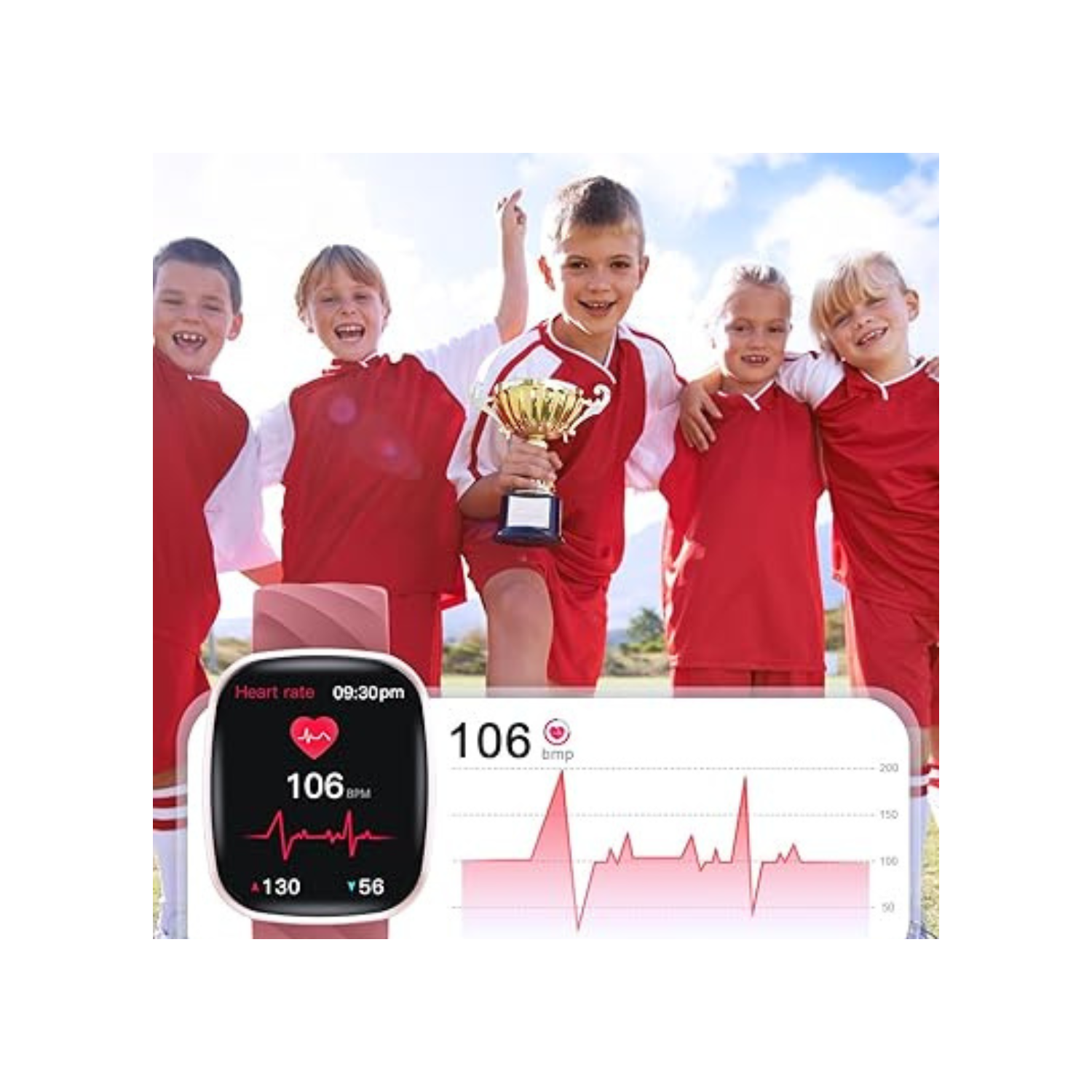 Smartwatch for Kids, Smartwatch Fitness Tracker for Boys Girls, Children's Activity Watch 37 Sports Modes SMS Notification, Full Touchscreen for Boys