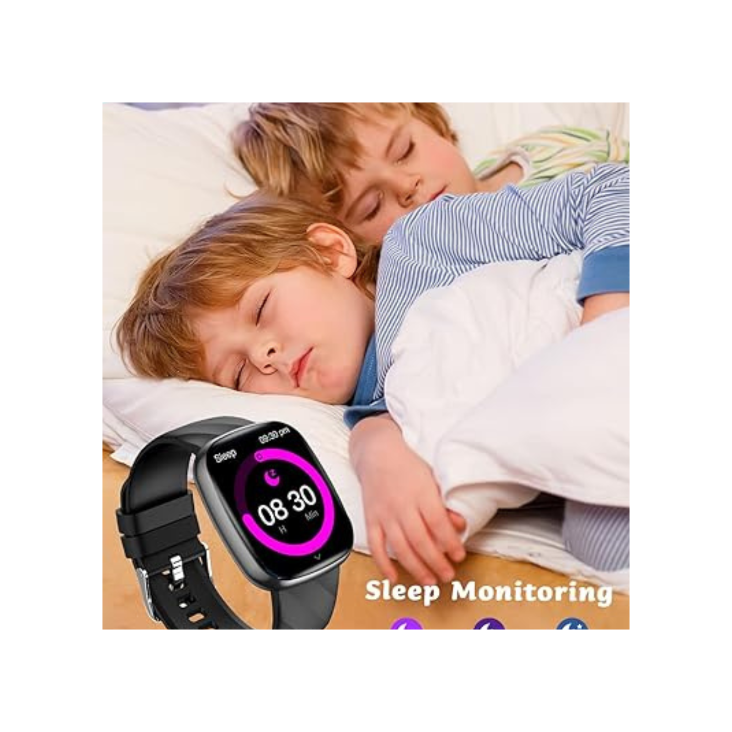 Smartwatch for Kids, Smartwatch Fitness Tracker for Boys Girls, Children's Activity Watch 37 Sports Modes SMS Notification, Full Touchscreen for Boys