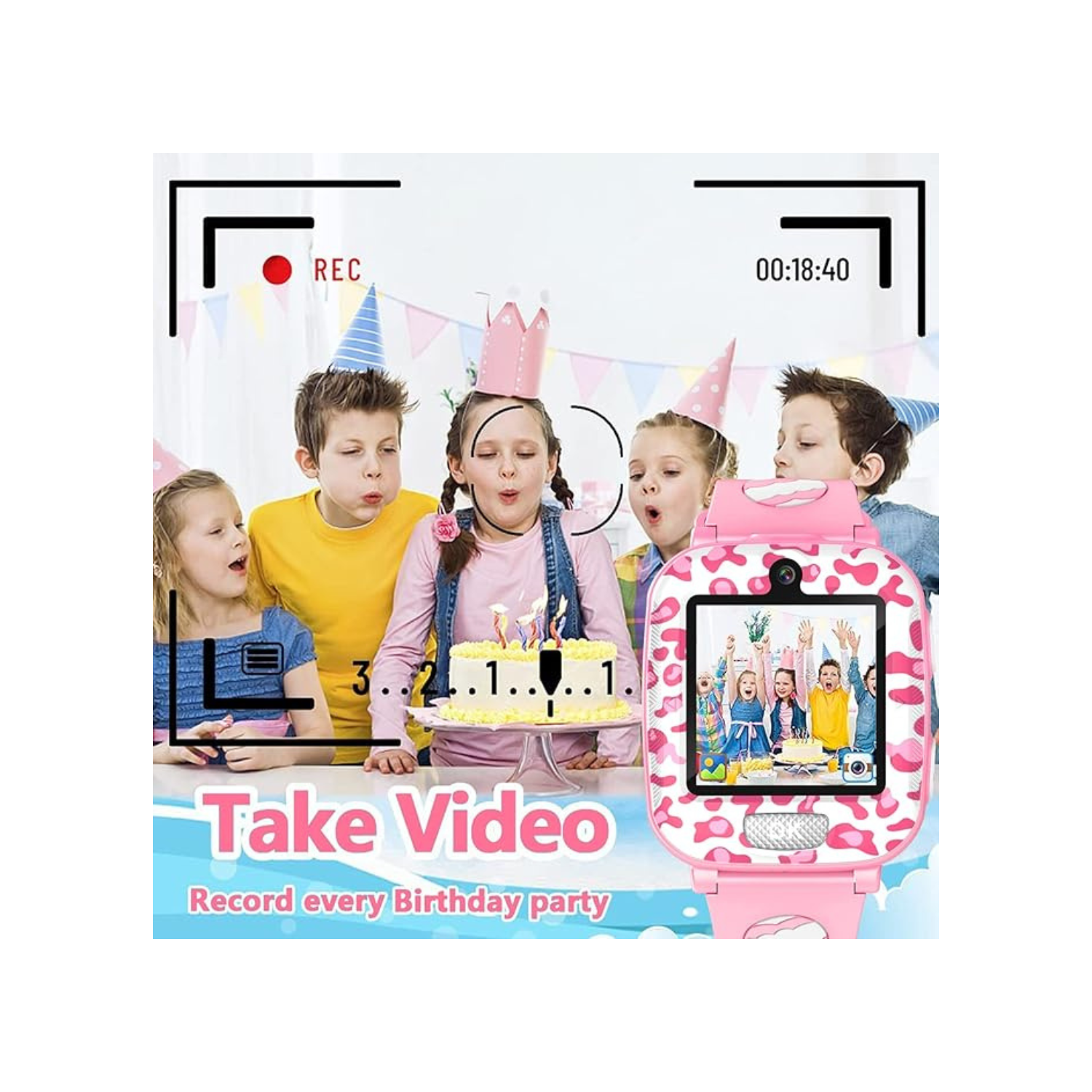 Kids Smart Watch for Boys Girls,Games Smartwatch with 14 Puzzle Games Dual Camera Music Video Audio Recording Alarm Clock Ages 3-12 Educational