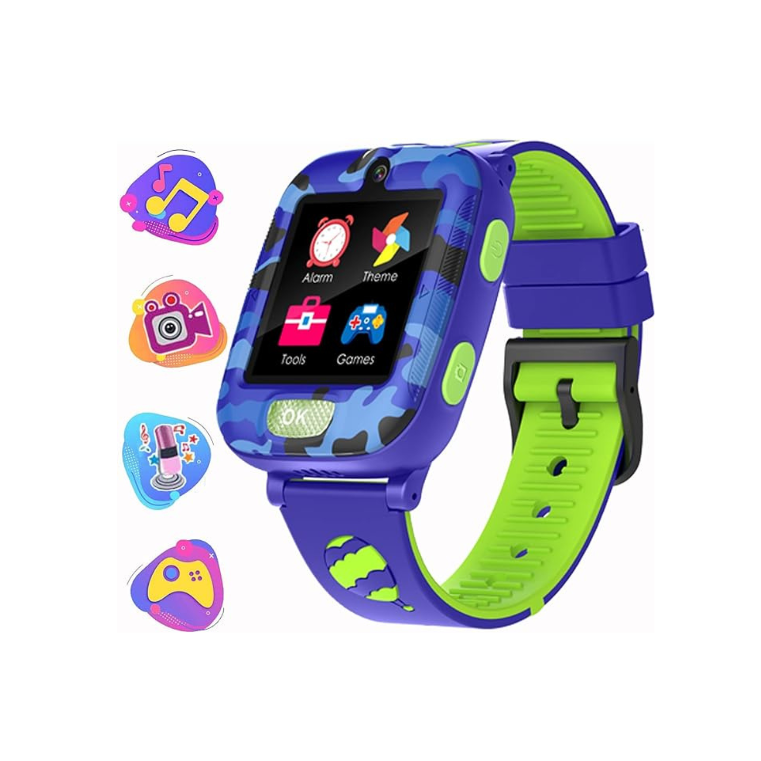 Kids Smart Watch for Boys Girls,Games Smartwatch with 14 Puzzle Games Dual Camera Music Video Audio Recording Alarm Clock Ages 3-12 Educational