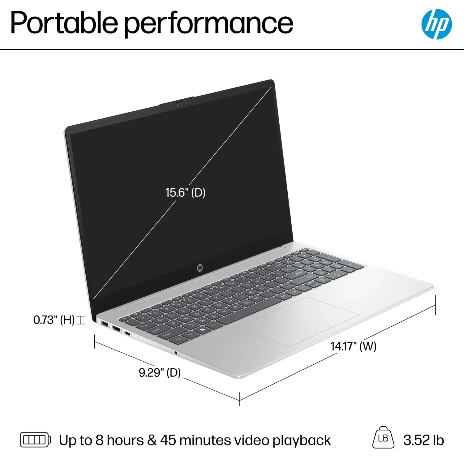 HP – Portable tactile de 6&nbsp;po pour étudiants et entreprises – Core i5-1235u d'Intel – Mémoire 32&nbsp;Go – SSD d'1&nbsp;To – Argenté naturel –