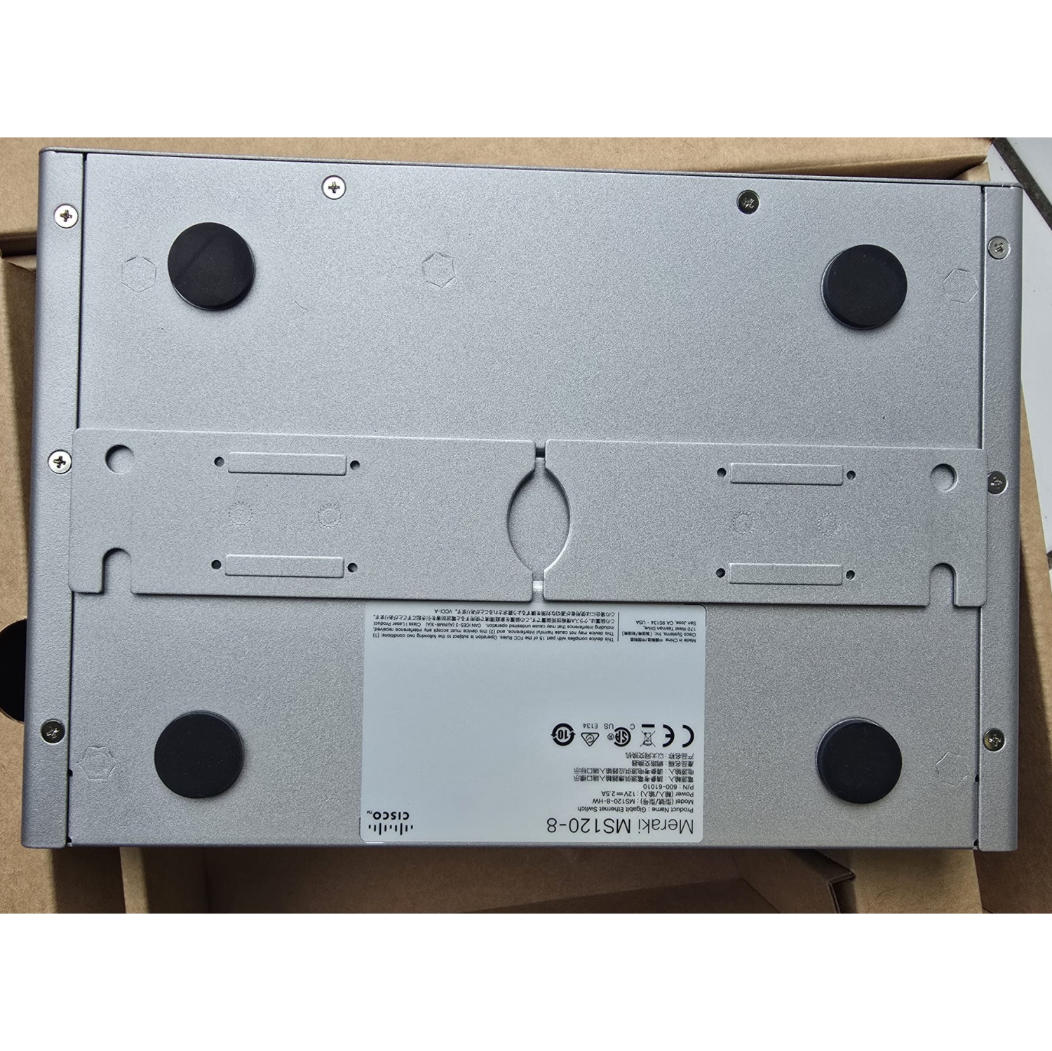 Cisco Meraki Cloud Managed MS120-8 - Switch - Managed - 8 x 10/100/1000 + 2 x Gigabit SFP - desktop, wall mountable