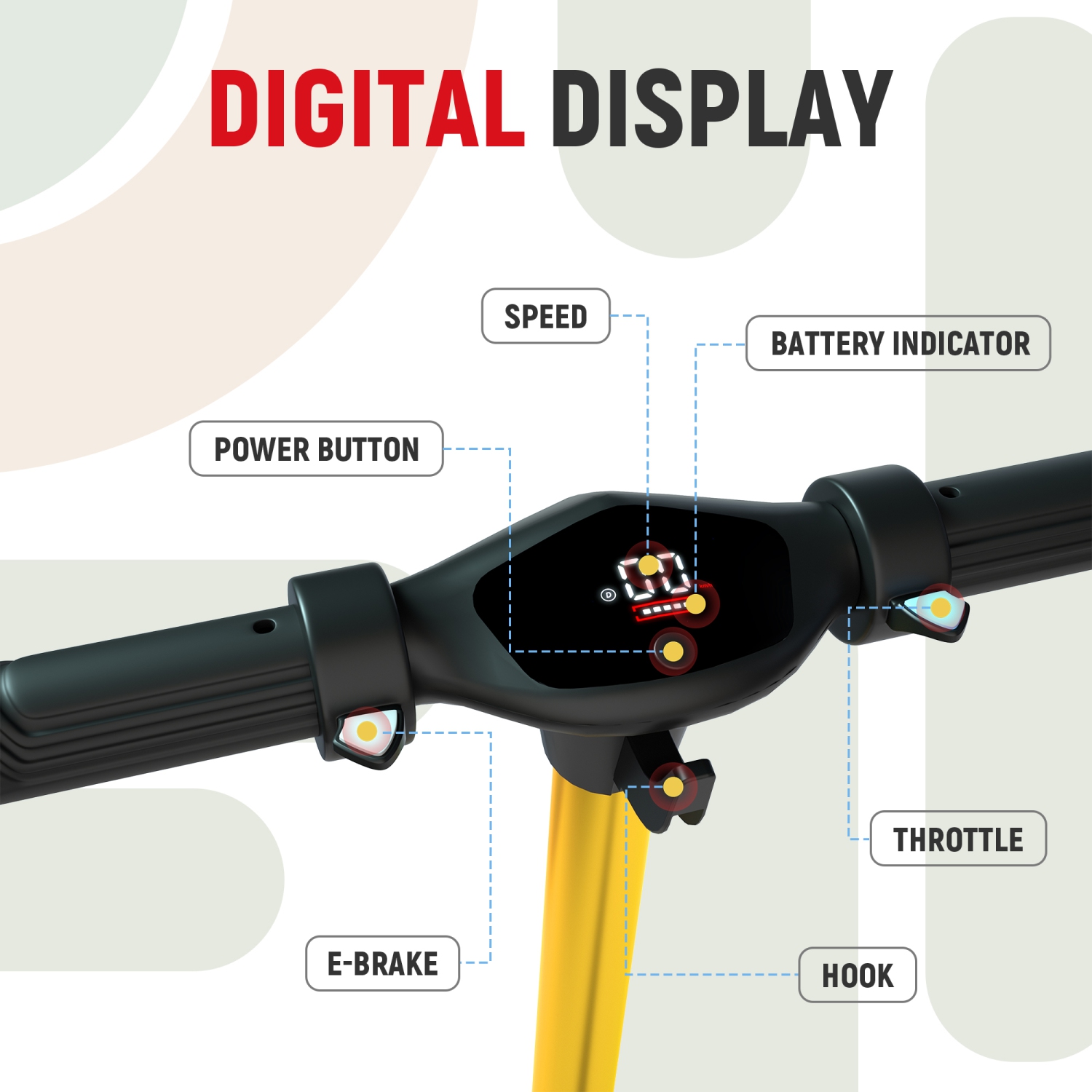 BIIST Gold 6.5" Foldable Kids Electric Scooter with LED Headlights, Front Lights, and Multicolor Light-Up Pedal
