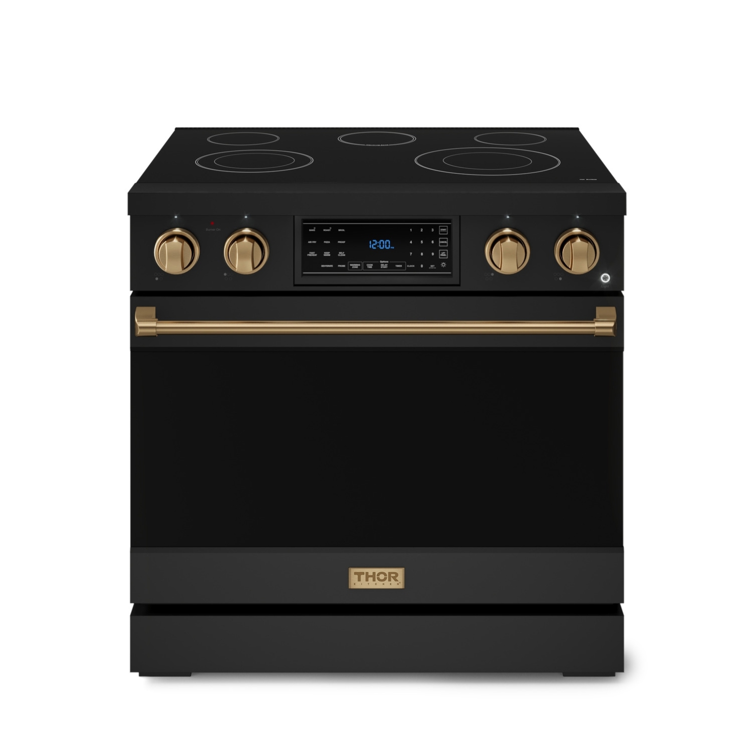 Gordon Ramsay by THOR Kitchen 36 Inch Professional Electric Range with Tilt Panel Touch Control in Black/Bronze