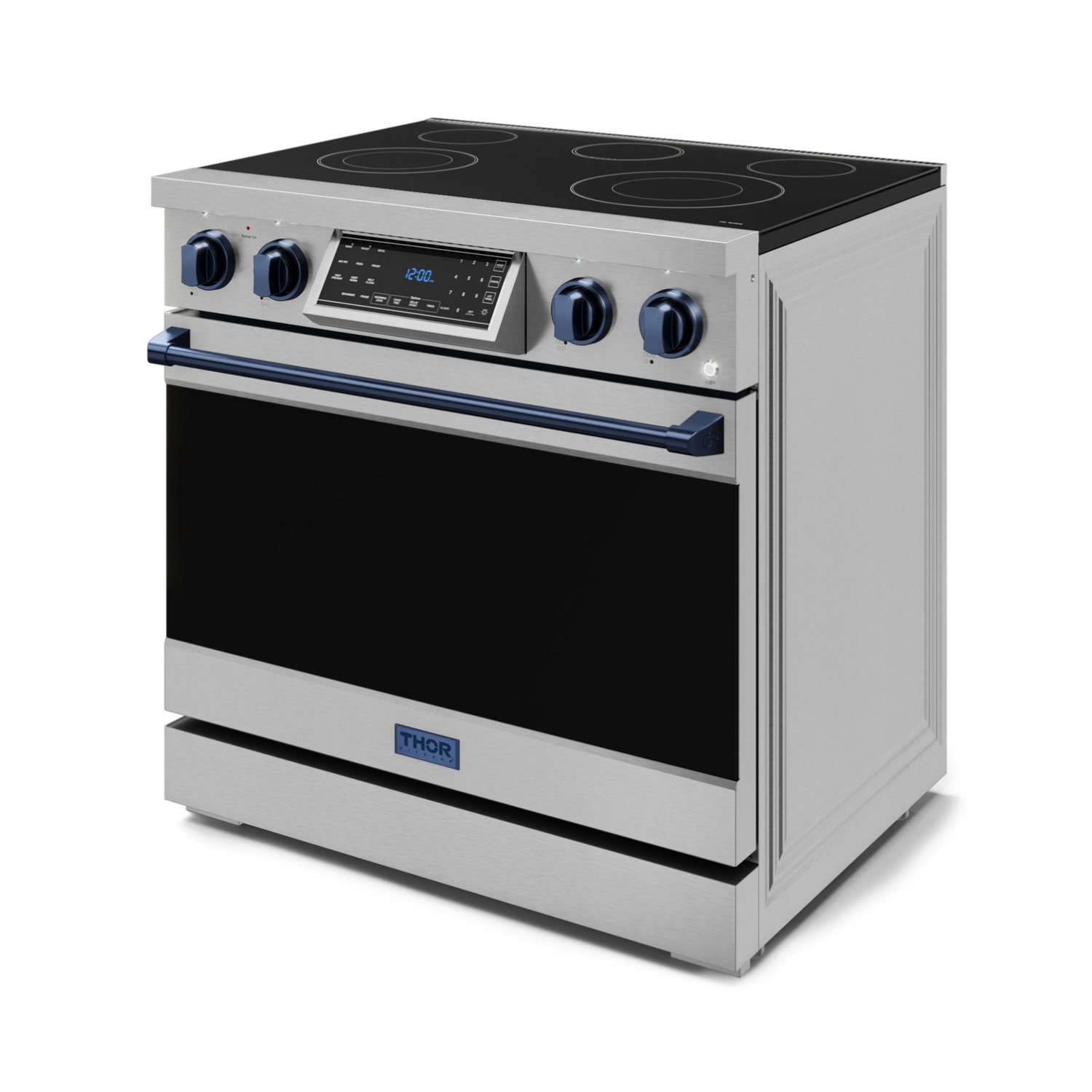Gordon Ramsay by THOR Kitchen 36 Inch Professional Electric Range with Tilt Panel Touch Control in Stainless Steel/Navy Blue