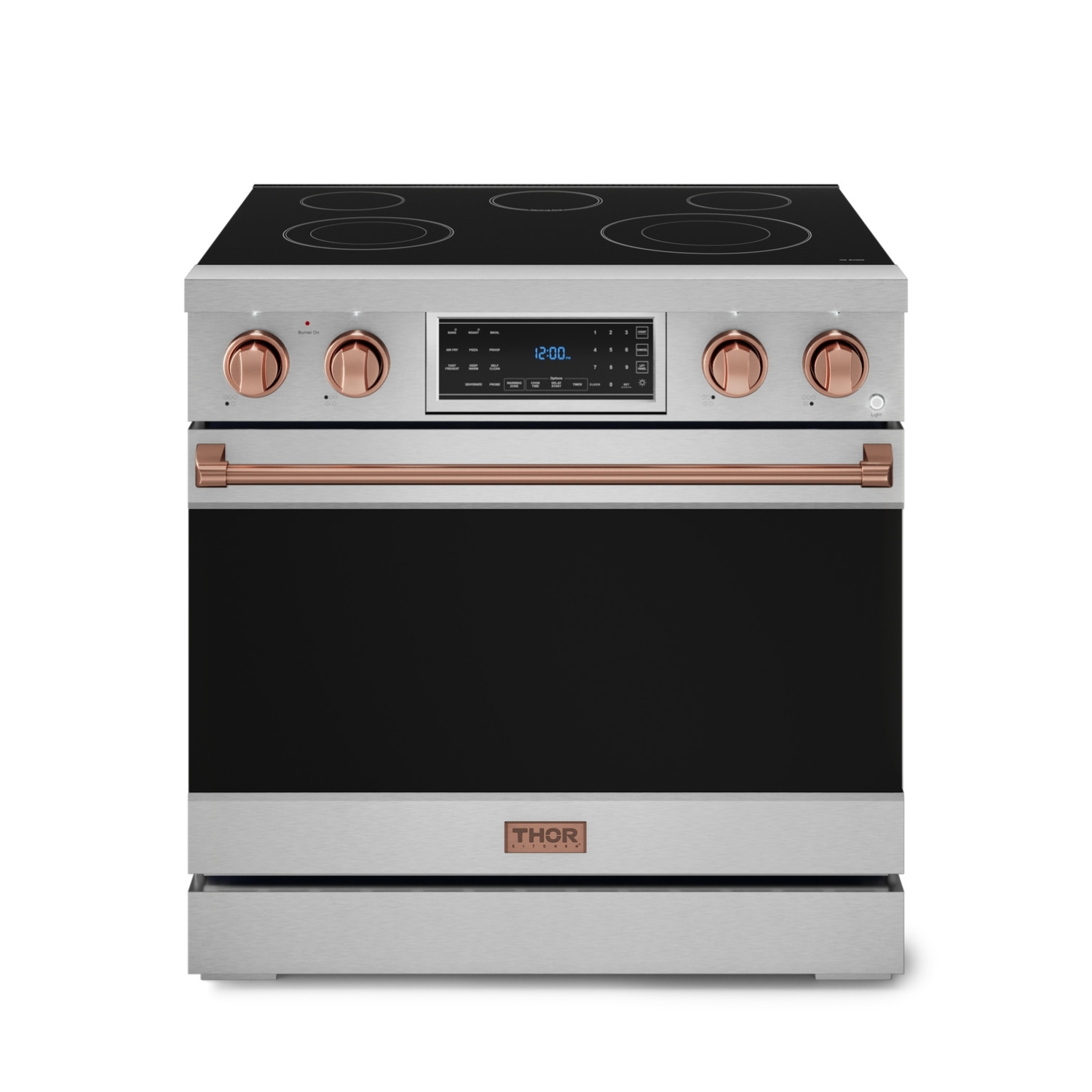 Gordon Ramsay by THOR Kitchen 36 Inch Professional Electric Range with Tilt Panel Touch Control in Stainless Steel/Rose Gold