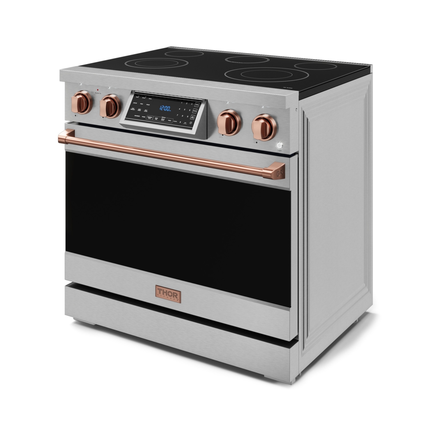 Gordon Ramsay by THOR Kitchen 36 Inch Professional Electric Range with Tilt Panel Touch Control in Stainless Steel/Rose Gold