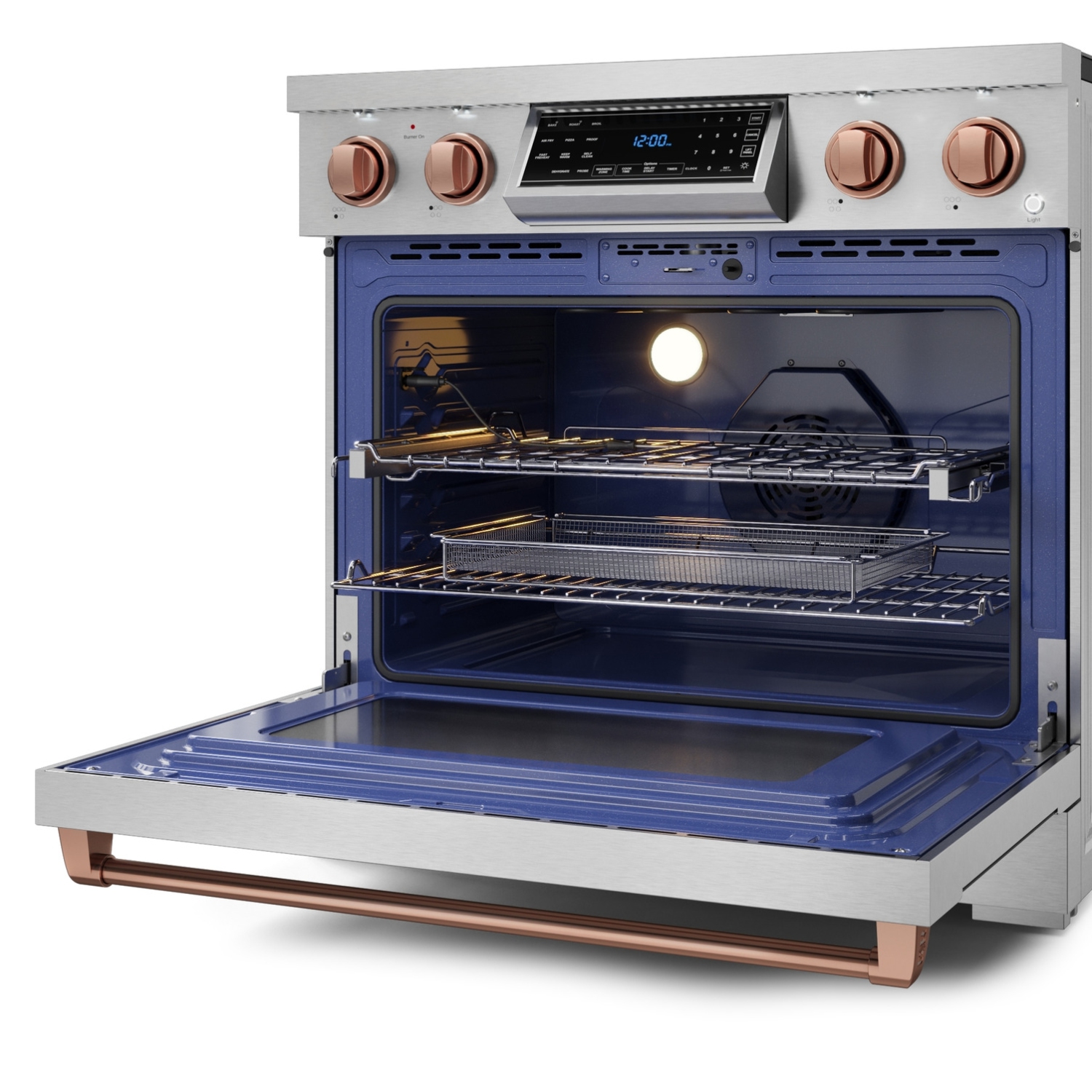 Gordon Ramsay by THOR Kitchen 36 Inch Professional Electric Range with Tilt Panel Touch Control in Stainless Steel/Rose Gold