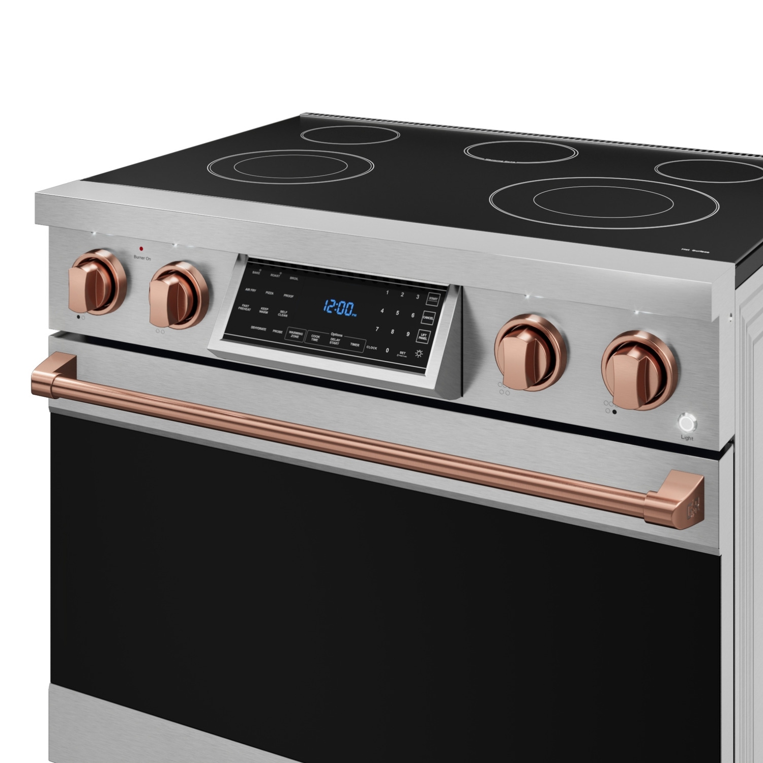 Gordon Ramsay by THOR Kitchen 36 Inch Professional Electric Range with Tilt Panel Touch Control in Stainless Steel/Rose Gold