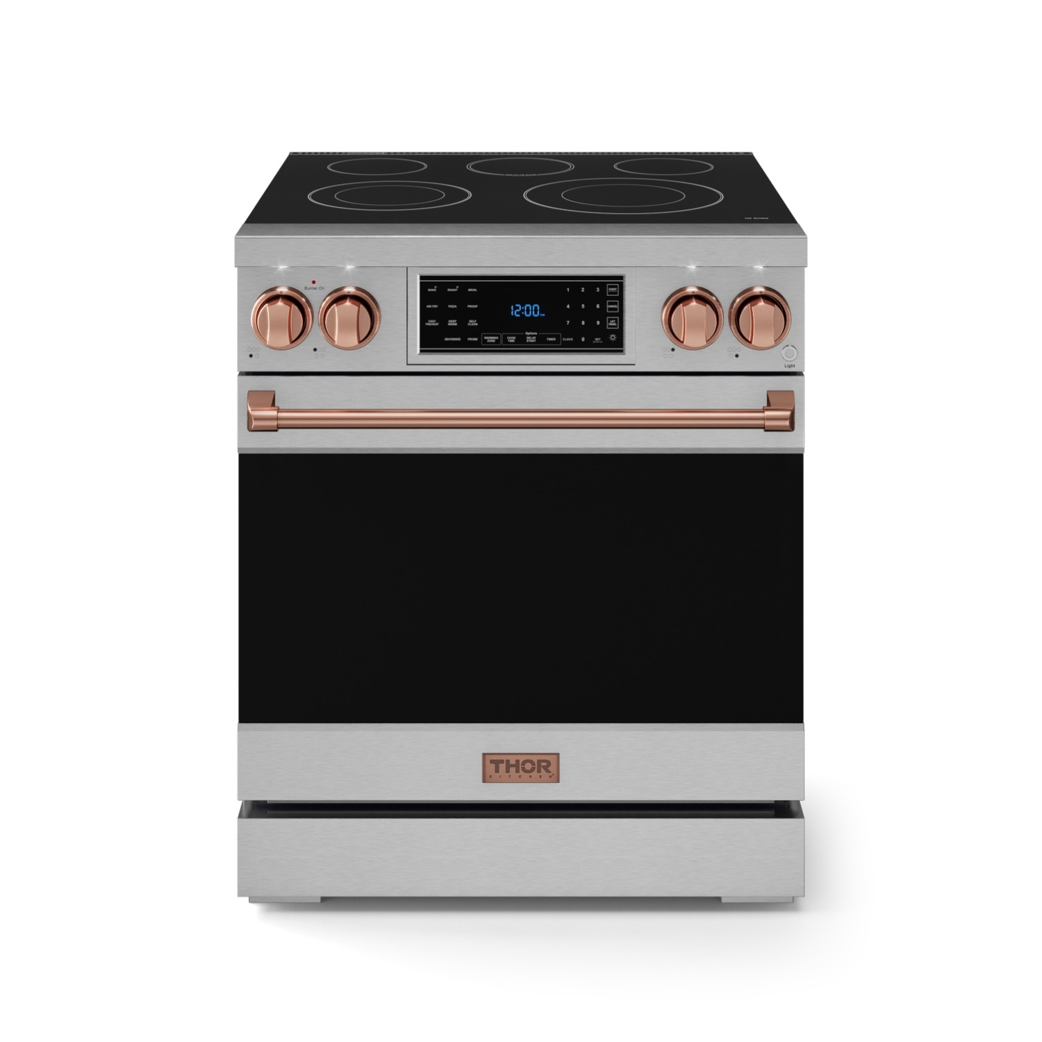 Gordon Ramsay by THOR Kitchen 30 Inch Professional Electric Range with Tilt Panel Touch Control in Stainless Steel/Rose Gold