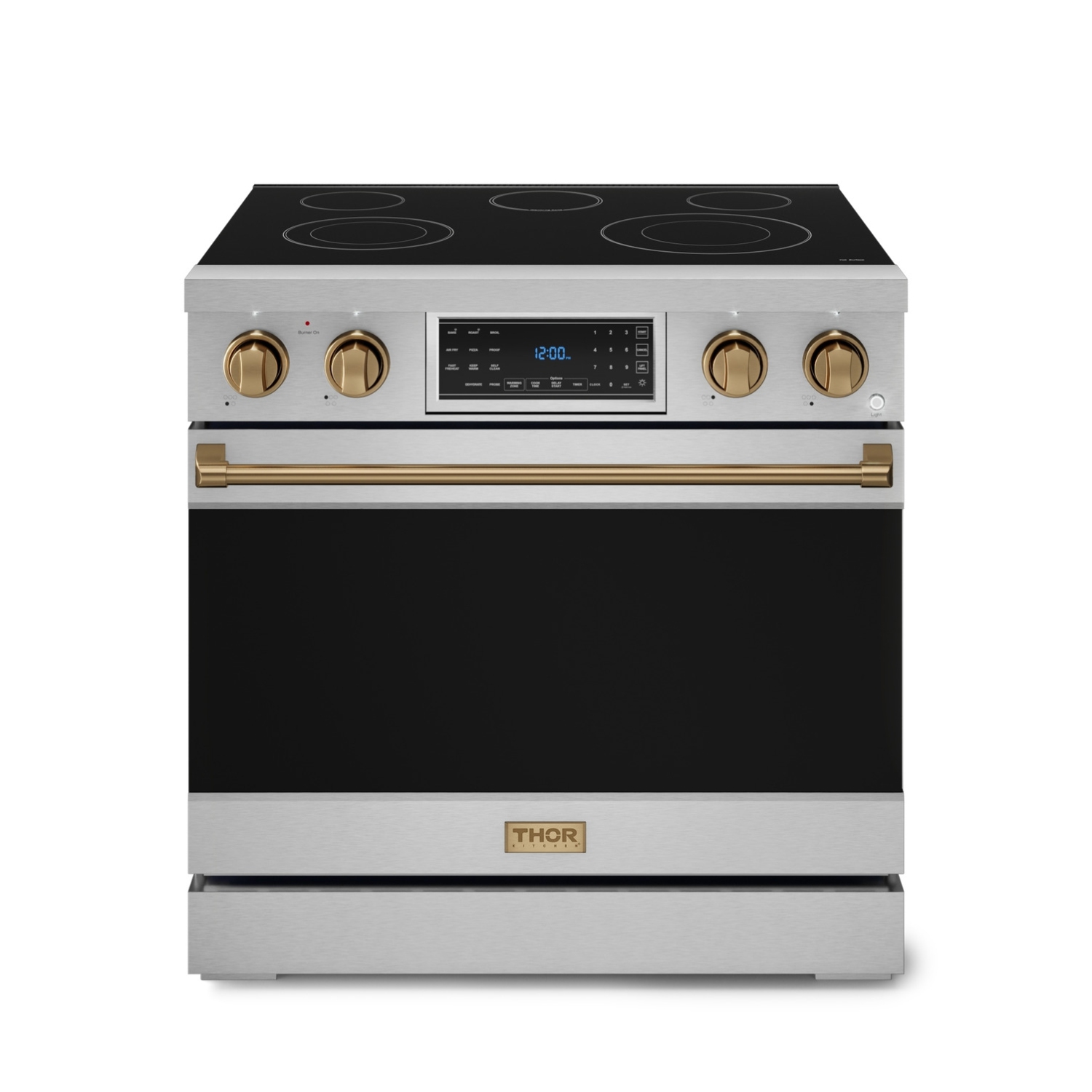 Gordon Ramsay by THOR Kitchen 36 Inch Professional Electric Range with Tilt Panel Touch Control in Stainless Steel/Bronze
