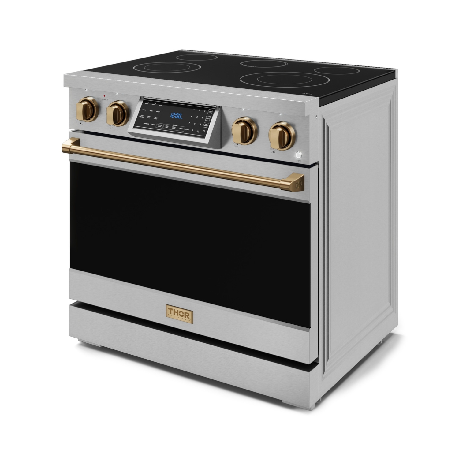 Gordon Ramsay by THOR Kitchen 36 Inch Professional Electric Range with Tilt Panel Touch Control in Stainless Steel/Bronze