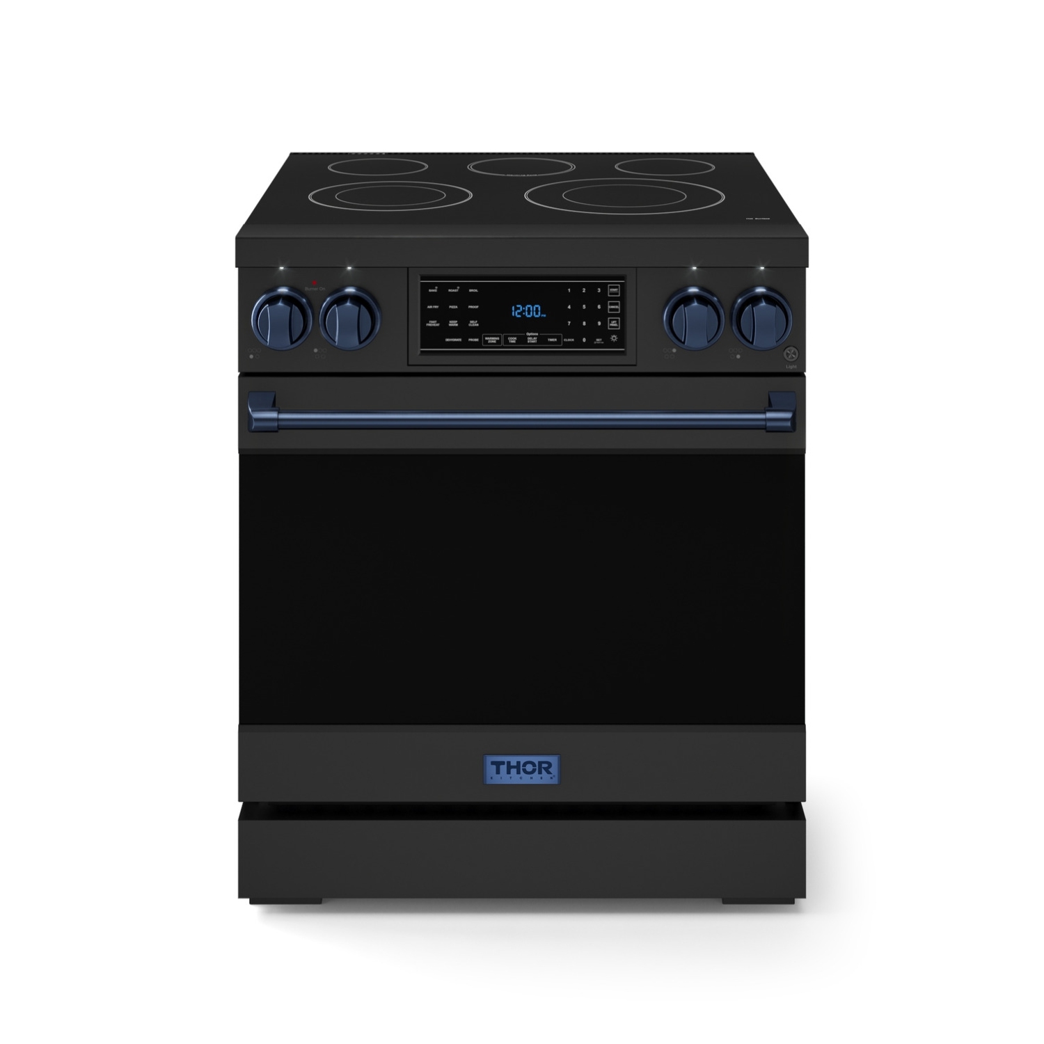 Gordon Ramsay by THOR Kitchen 30 Inch Professional Electric Range with Tilt Panel Touch Control in Black/Navy Blue