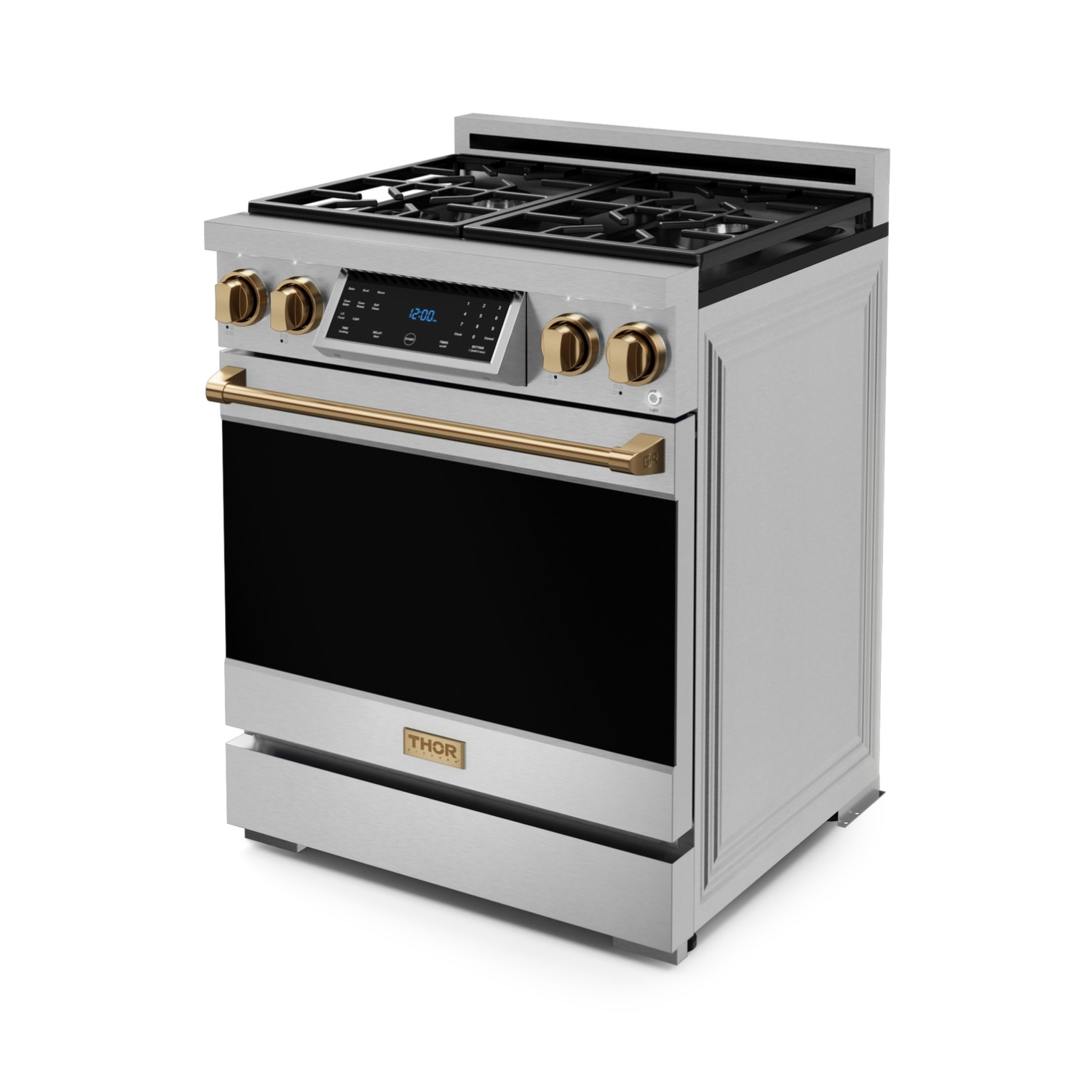 Gordon Ramsay by THOR Kitchen 30 Inch Professional Gas Range with Tilt Panel Touch Control in Stainless Steel/Bronze
