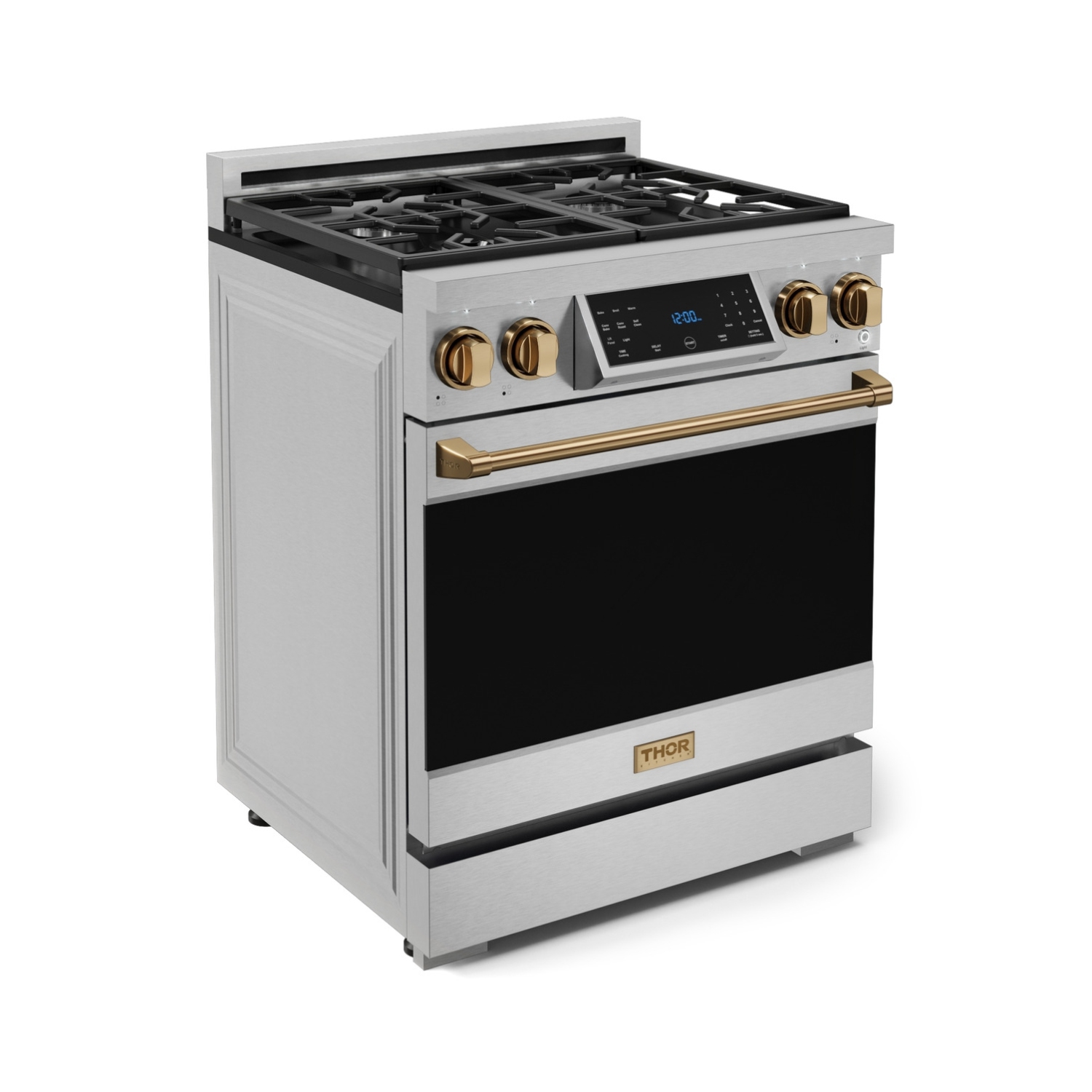 Gordon Ramsay by THOR Kitchen 30 Inch Professional Gas Range with Tilt Panel Touch Control in Stainless Steel/Bronze
