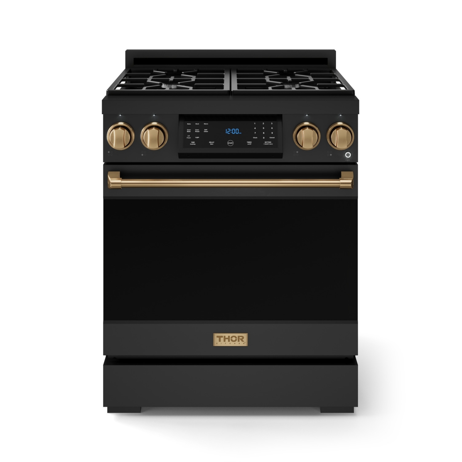 Gordon Ramsay by THOR Kitchen 30 Inch Professional Gas Range with Tilt Panel Touch Control in Black/Bronze