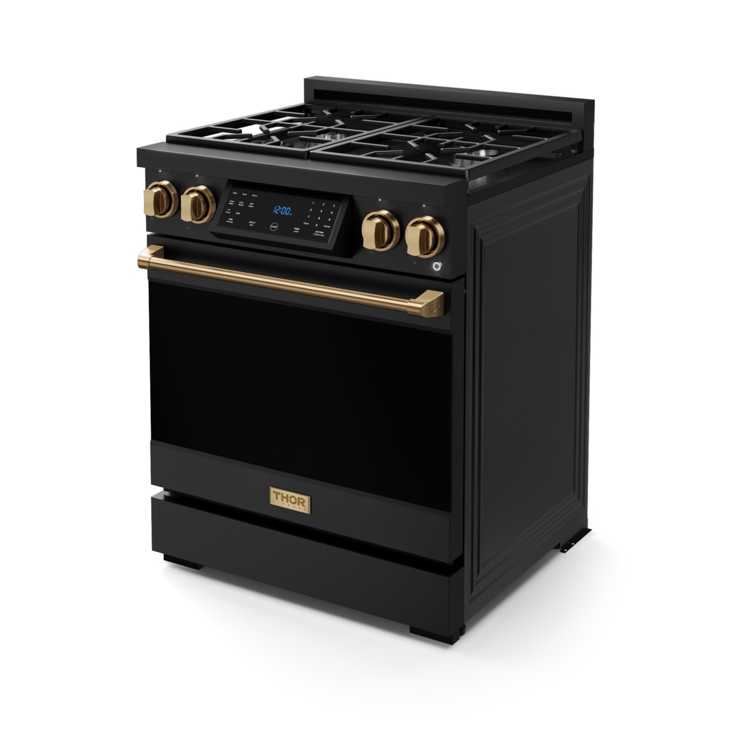 Gordon Ramsay by THOR Kitchen 30 Inch Professional Gas Range with Tilt Panel Touch Control in Black/Bronze
