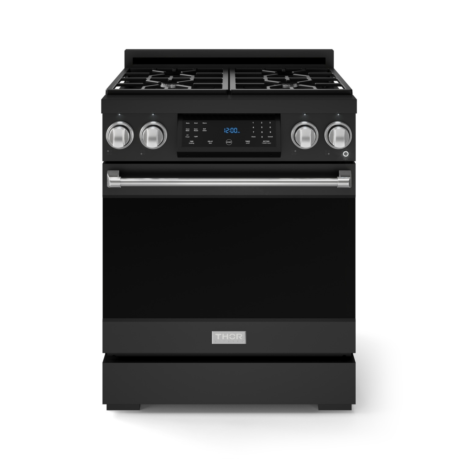 Gordon Ramsay by THOR Kitchen 30 Inch Professional Gas Range with Tilt Panel Touch Control in Black/Stainless Steel