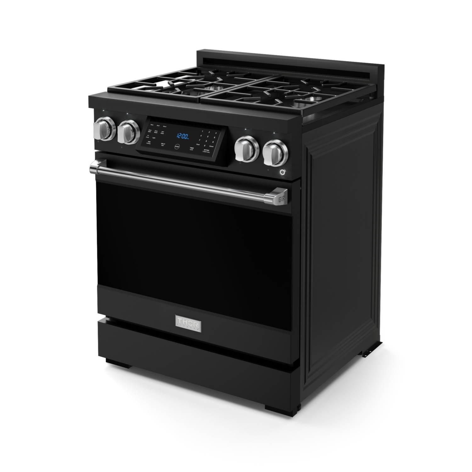 Gordon Ramsay by THOR Kitchen 30 Inch Professional Gas Range with Tilt Panel Touch Control in Black/Stainless Steel